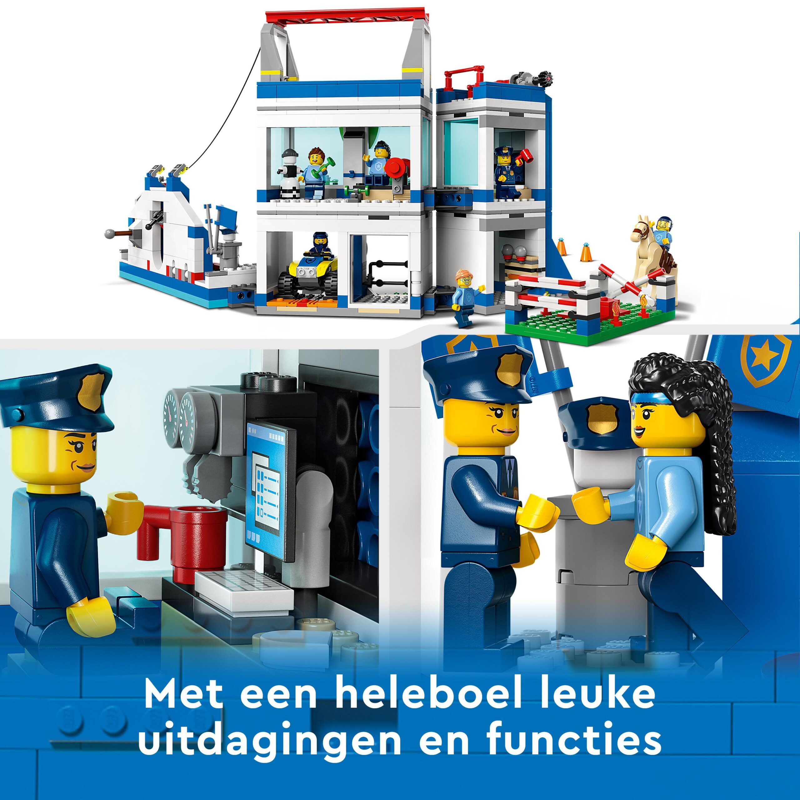 Lego city 60372 accademia di addestramento della polizia con macchina, cavallo giocattolo e 6 minifigure, giochi per bambini - LEGO CITY