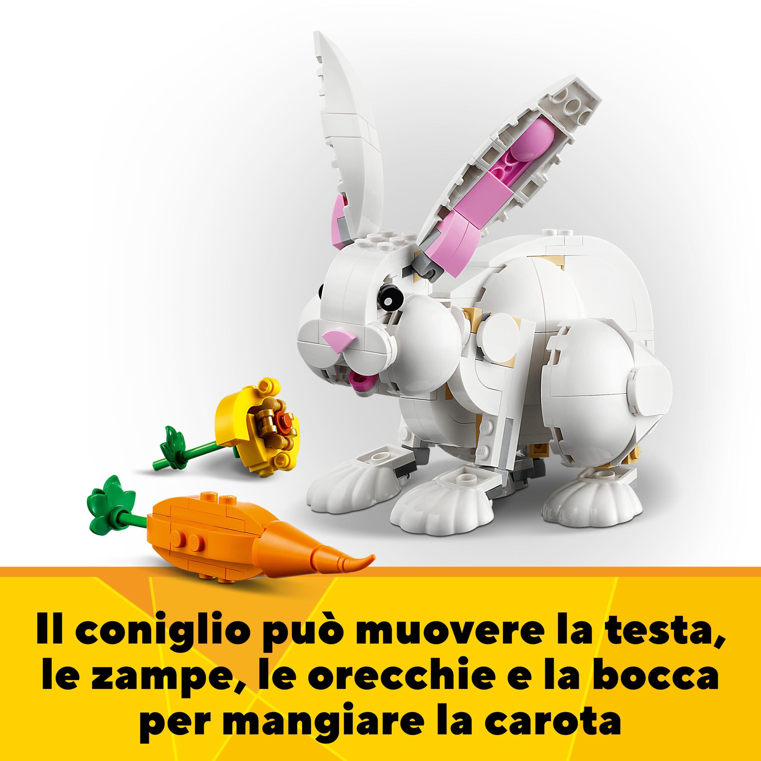 LEGO Creator Display con Coniglietti Pasquali, Gioco per Bambini e Bambine  da 8 Anni in Su con 2 Animali Giocattolo, 5 Colorate Uova di Pasqua e 3  Tulipani da Costruire, Idea Regalo