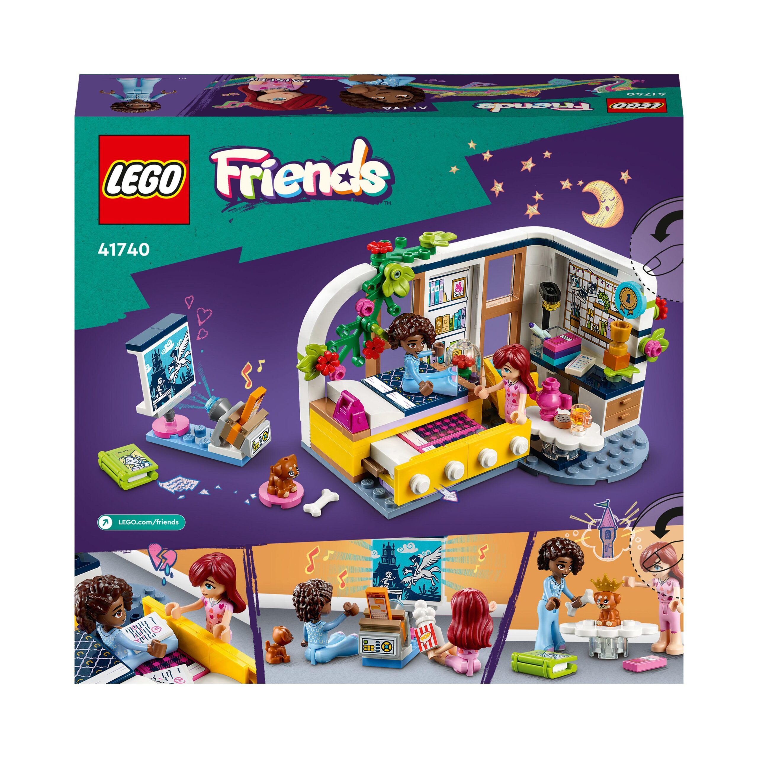 Lego friends 41740 la cameretta di aliya, set camera da letto per pigiama party, giochi per bambini 6+, piccola idea regalo - LEGO FRIENDS