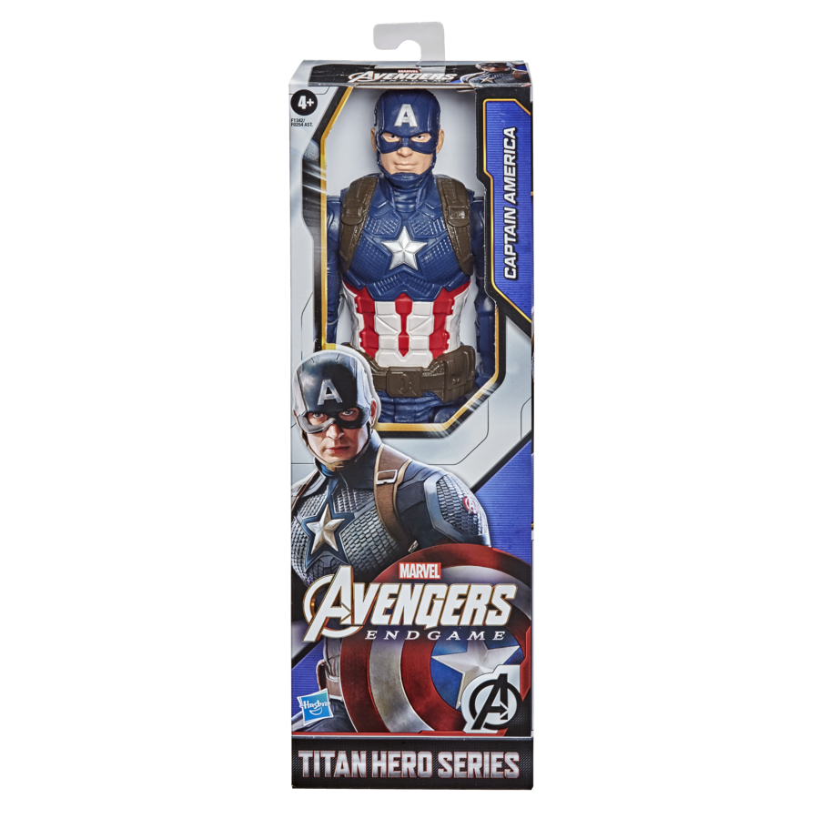 Hasbro marvel avengers, titan hero series, capitan america, action figure da 30 cm, per bambini dai 4 anni in su - Avengers