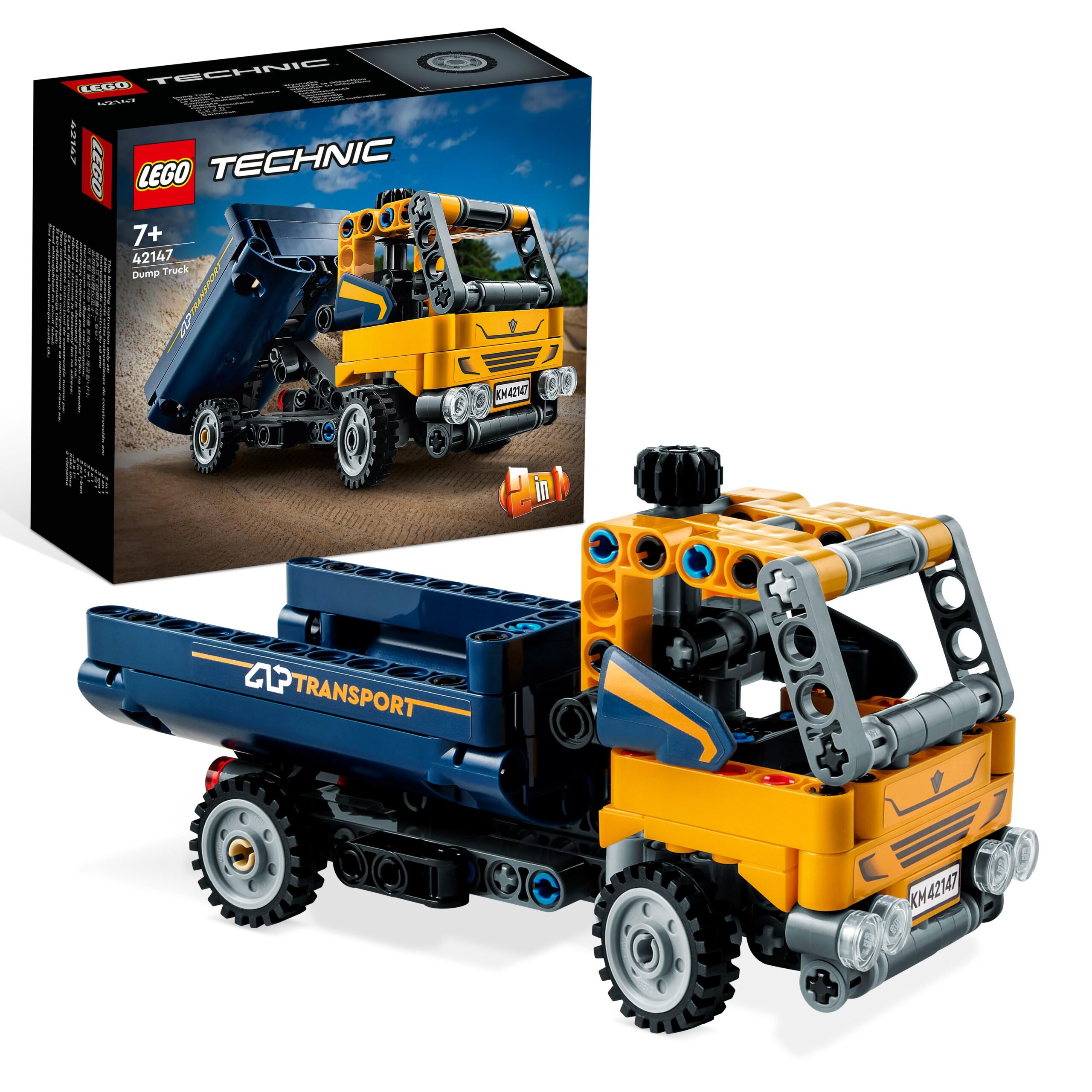 Lego technic 42147 camion ribaltabile, set 2 in 1 con camioncino ed escavatore giocattolo, giochi per bambini 7+, idee regalo - LEGO TECHNIC