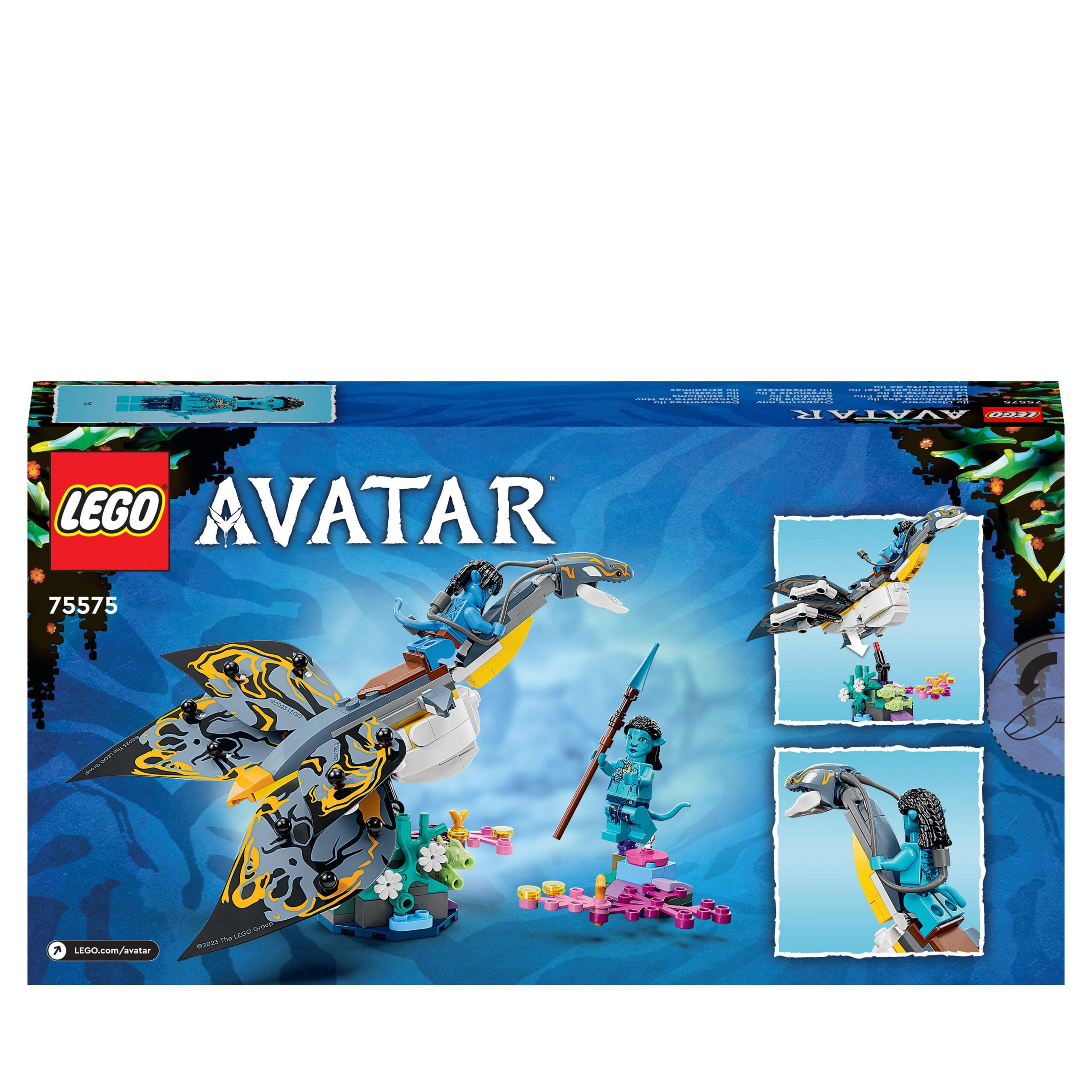 Lego avatar 75575 la scoperta di ilu, set film la via dell’acqua da collezione, creatura giocattolo subacquea simile ad animale - Lego