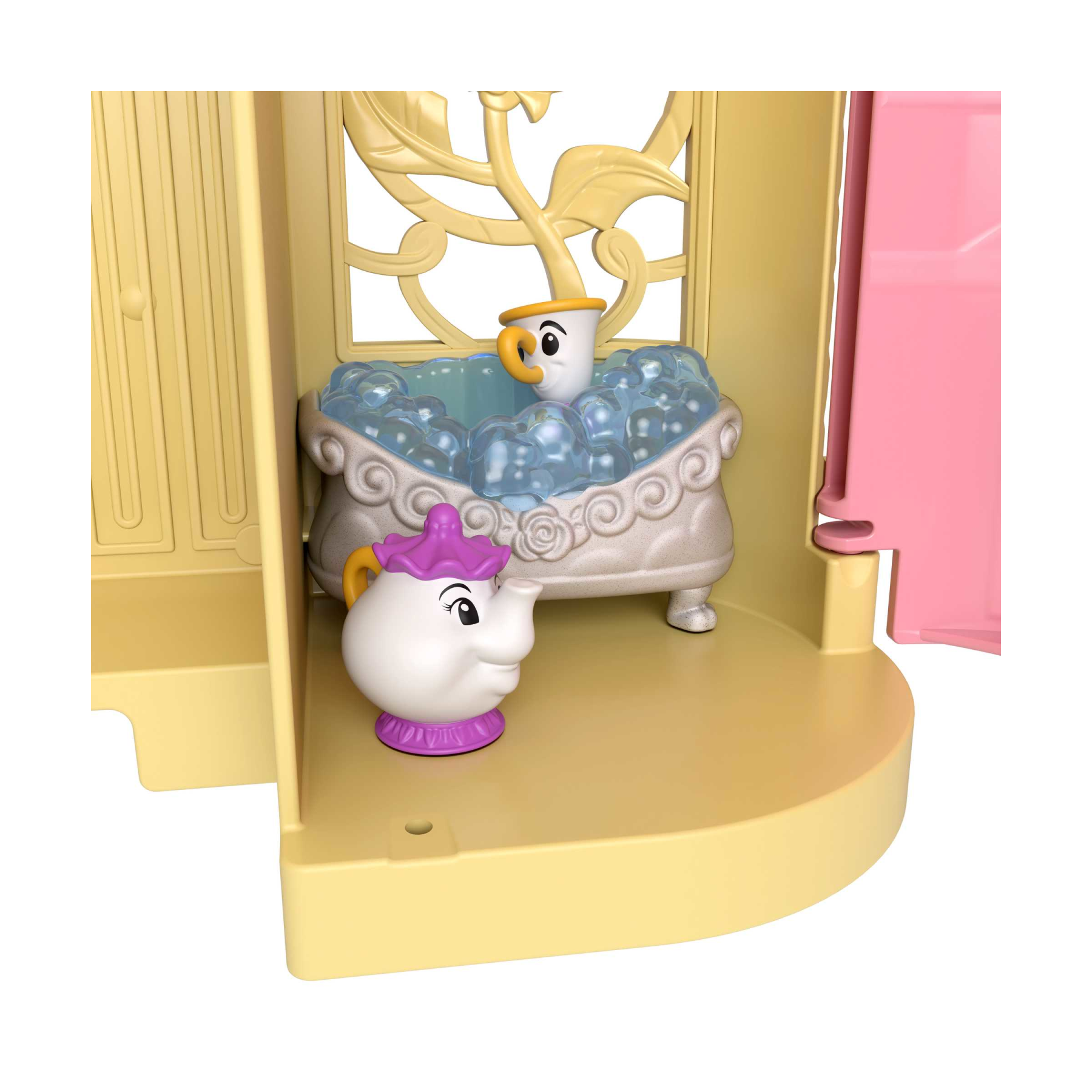 Disney princess - set componibili il castello di belle, playset trasportabile con bambola belle, 4 amici e tanti accessori, giocattolo per bambini, 3+ anni, hlw94 - DISNEY PRINCESS