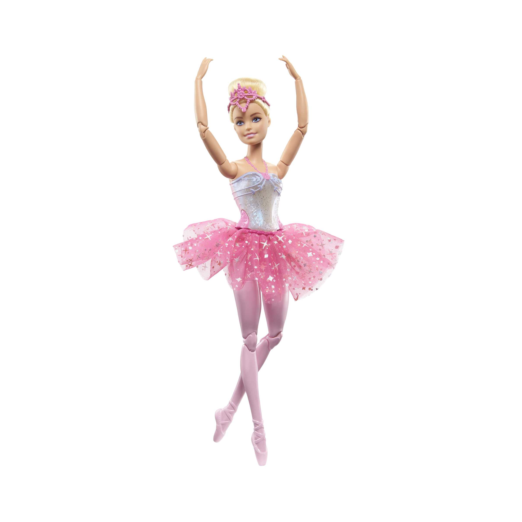 Barbie – barbie dreamtopia luci scintillanti, ballerina magico tutu, bambola dai capelli biondi, con luci, coroncina e tutù rosa, giocattolo per bambini, 3+ anni, hlc25 - Barbie