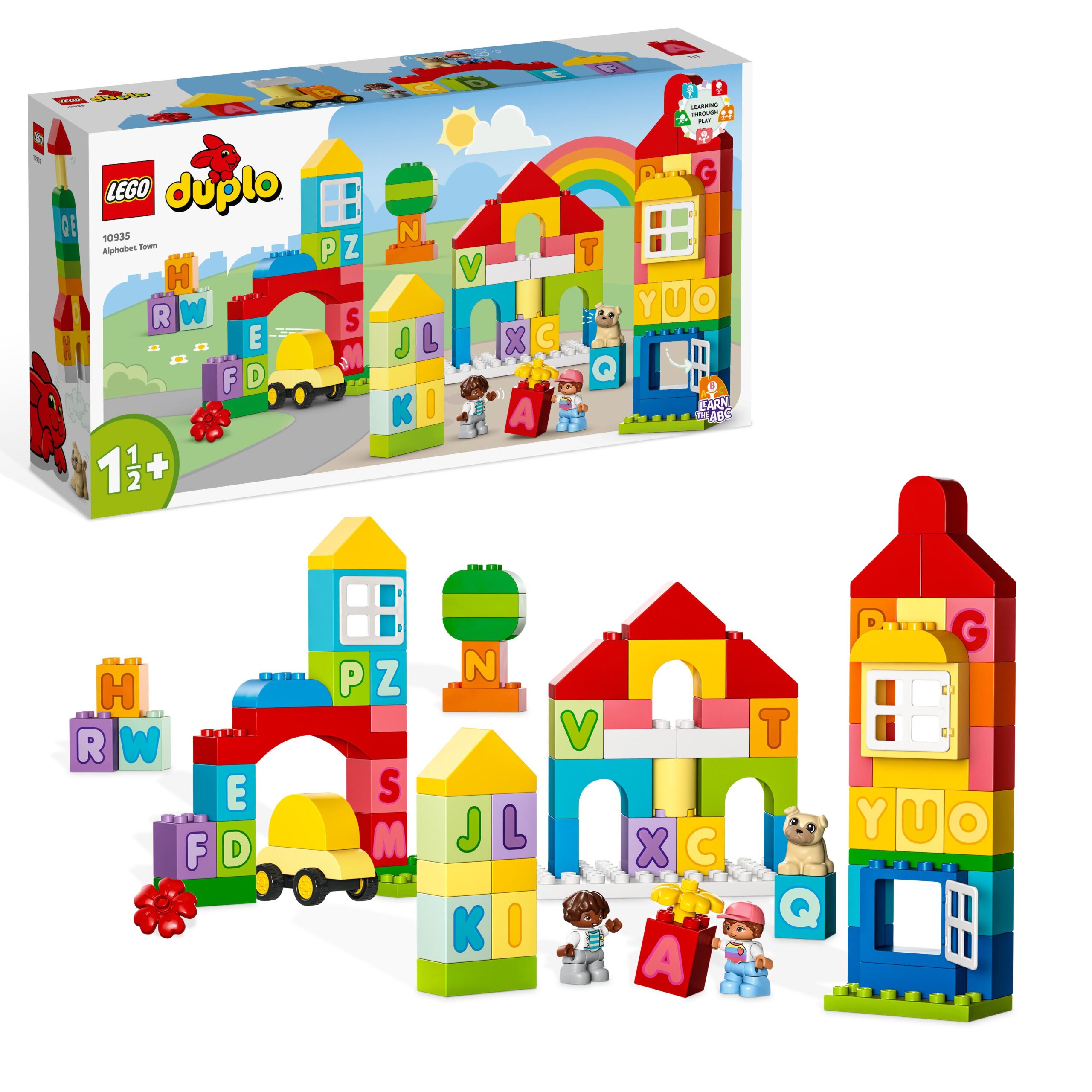 Lego duplo classic 10935 città dell’alfabeto, giochi educativi per bambini da 1,5 anni in su con costruzioni mattoncini grandi - LEGO DUPLO