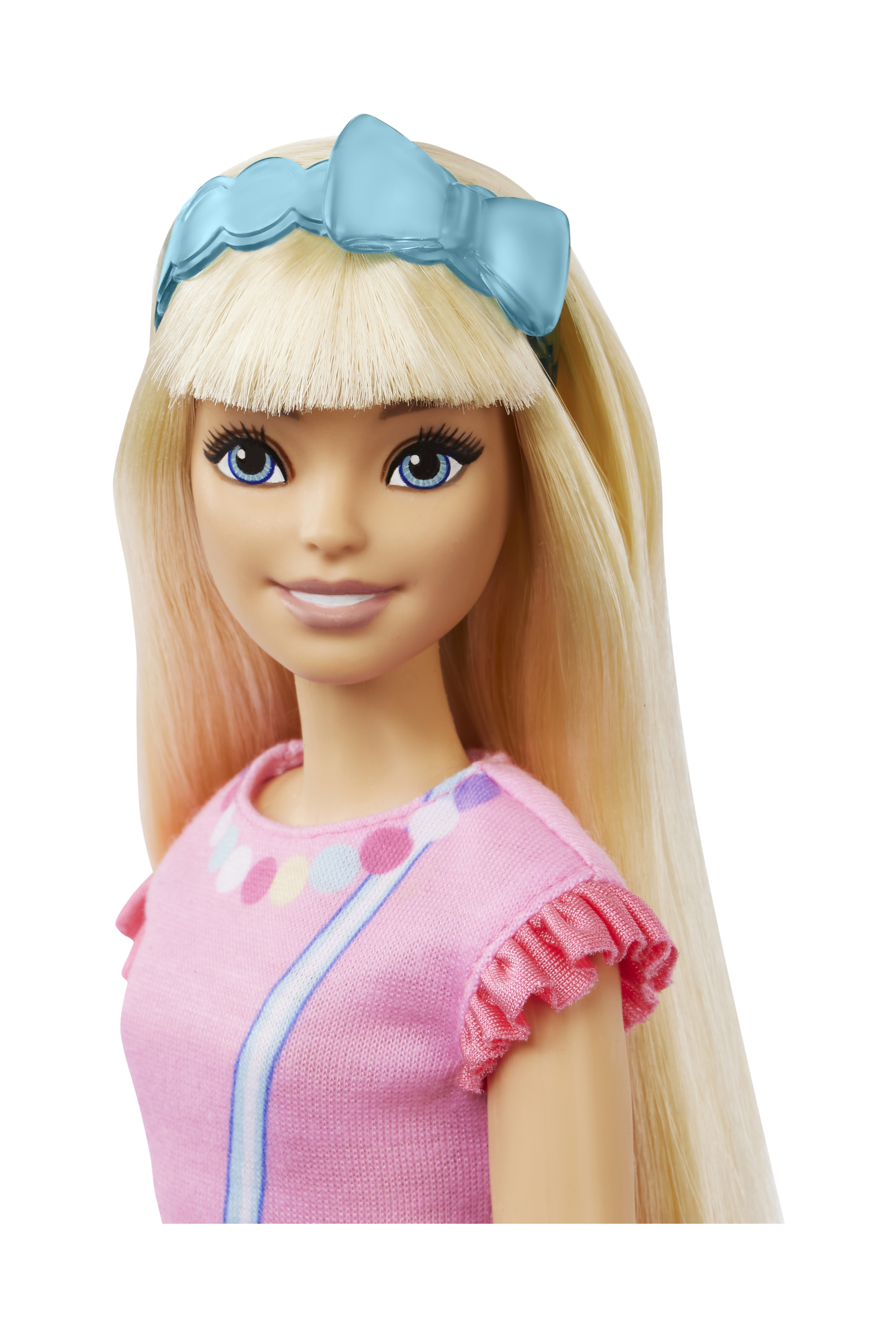 Barbie - la mia prima barbie, bambola alta 34 cm con busto morbido e arti snodati,  abito rosa e una borsetta a forma di cuore, accessori e cucciolo di peluche, giocattolo, 3+ anni, hll19 - Barbie