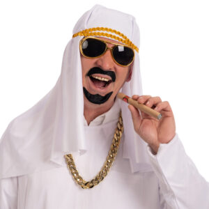 Set sceicco (occhiali, cappello, collana, sigaro) su cartoncino - 