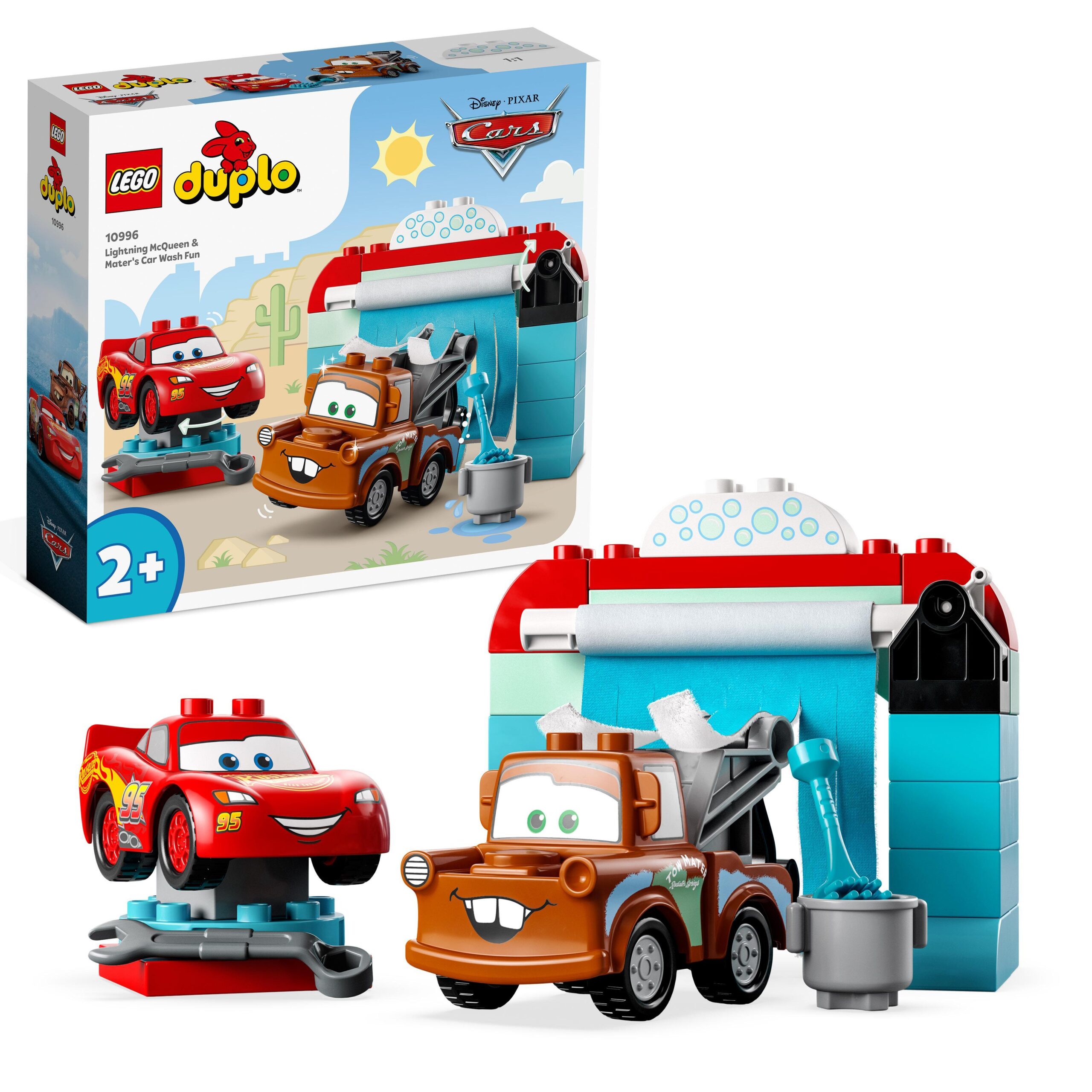 Lego duplo | disney pixar cars 10996 divertimento all’autolavaggio con saetta mcqueen e cricchetto, macchine giocattolo per bambini - LEGO DUPLO, Cars
