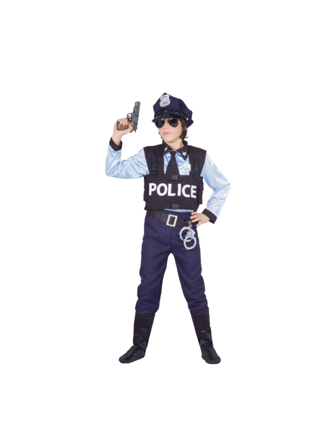 Costume vestito di carnveale Polizziotto bambino da 7 a 10 anni