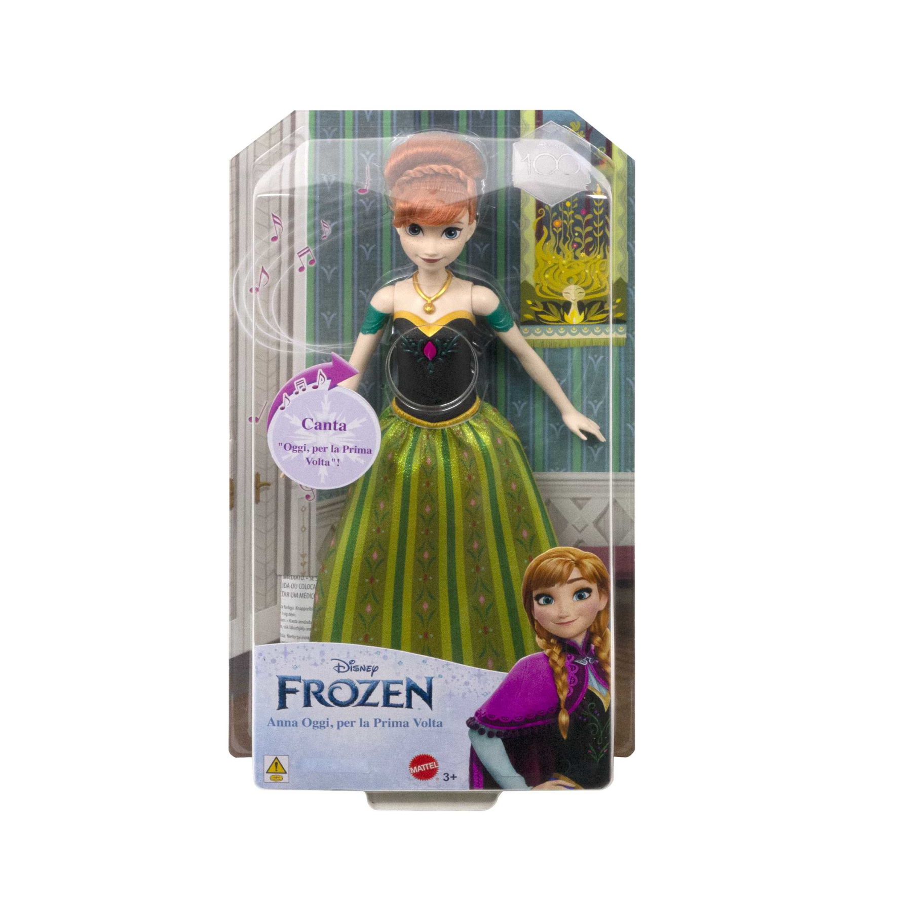 Disney frozen - anna oggi per la prima volta, bambola con look esclusivo, canta “oggi, per la prima volta” dal film disney frozen, giocattolo per bambini, 3+ anni, hmg42 - DISNEY PRINCESS, Frozen