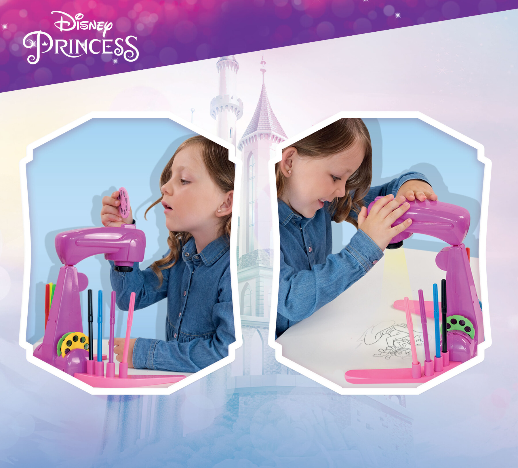 Princess proiettore drawing school - DISNEY PRINCESS, LISCIANI