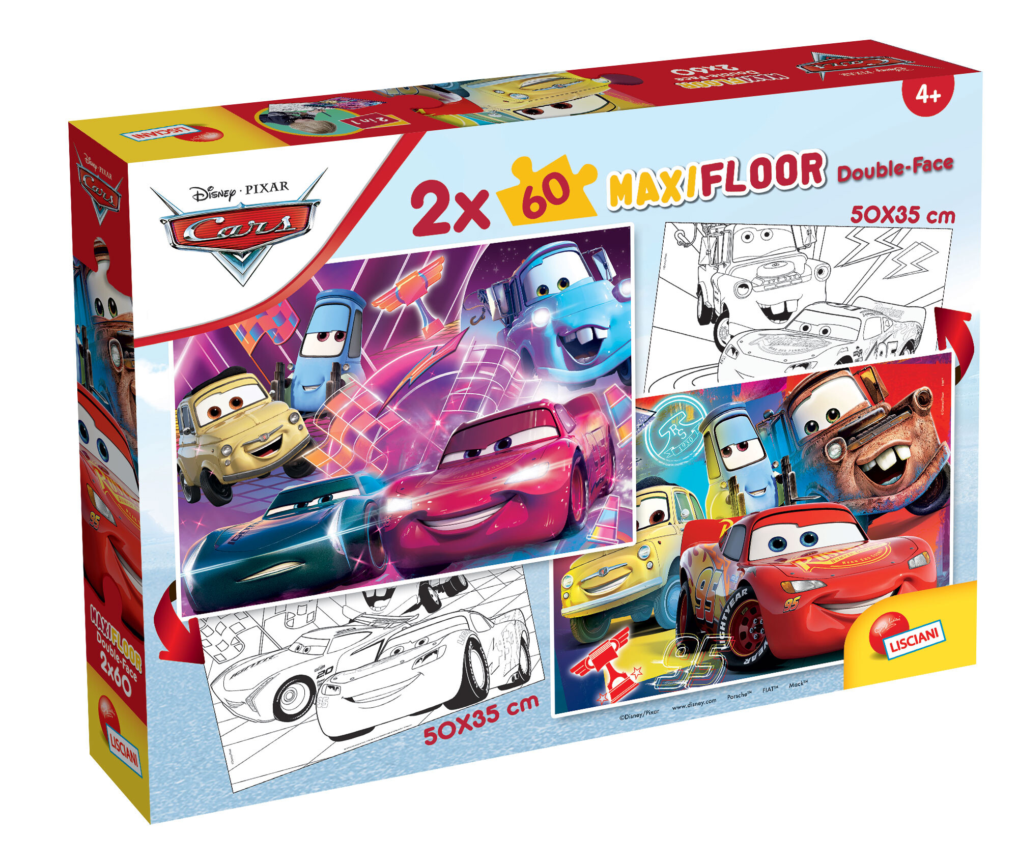 Disney puzzle maxifloor df 2 x 60 cars - LISCIANI, Cars