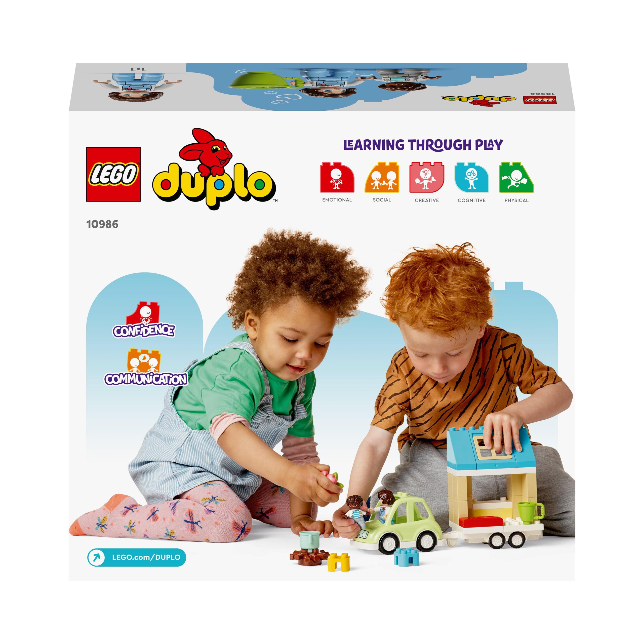 Lego duplo town 10986 casa su ruote, set da campeggio con mattoncini grandi, macchina giocattolo per bambini dai 2 anni - LEGO DUPLO