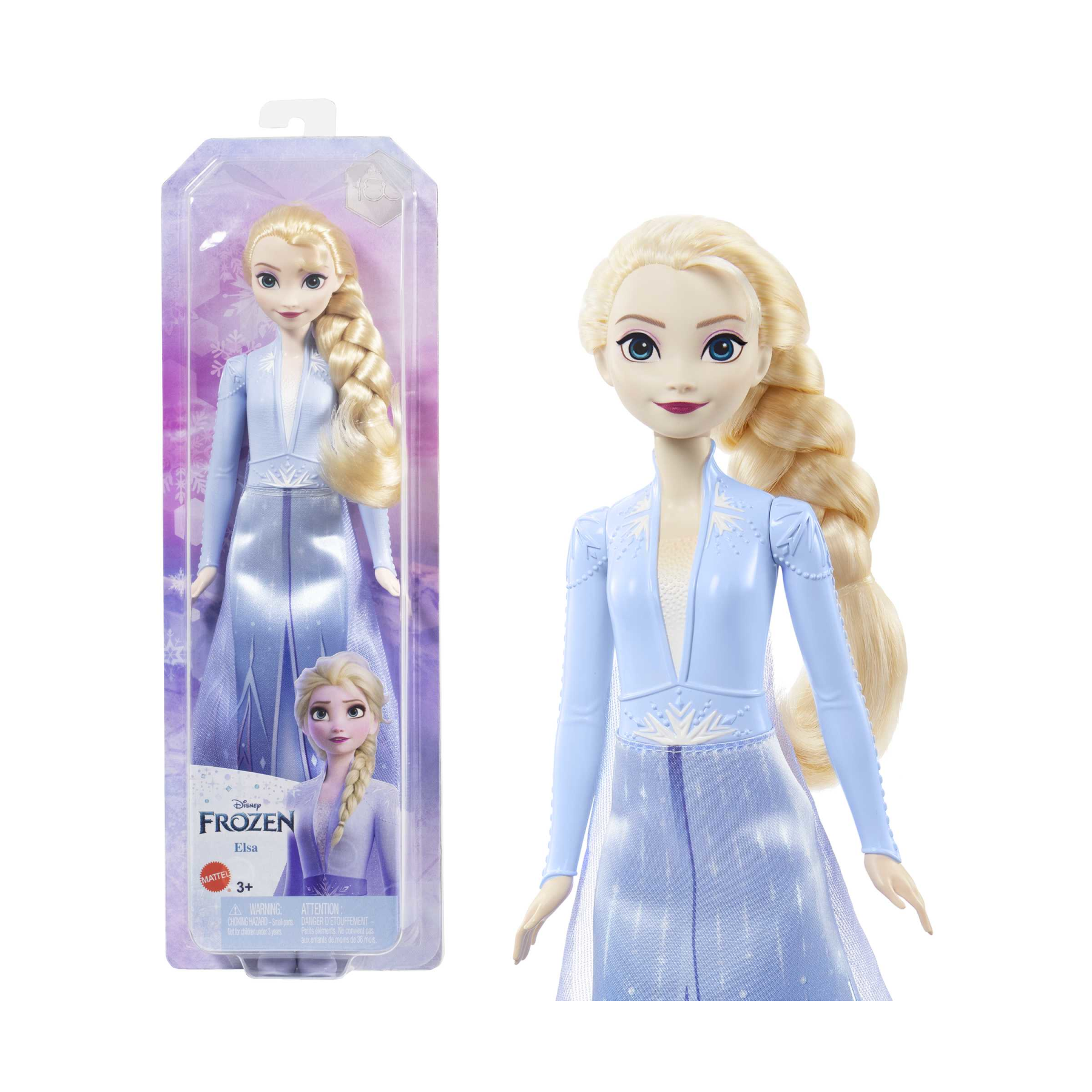 Disney frozen - elsa bambola con abito esclusivo e accessori ispirati ai film disney frozen 2, giocattolo per bambini, 3+ anni, hlw48 - DISNEY PRINCESS, Frozen