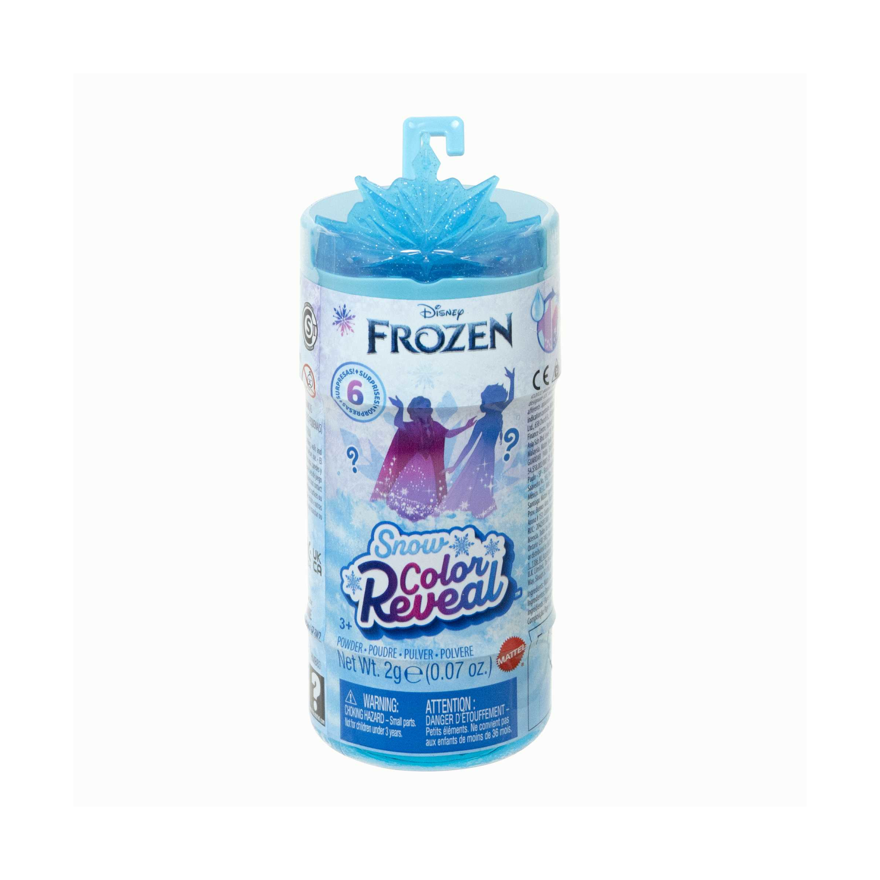 Disney frozen - snow color reveal, bambola con 6 sorprese da scoprire tra cui un personaggio, ispirata ai film disney, giocattolo per bambini, 3+ anni, hmb83 - DISNEY PRINCESS, Frozen