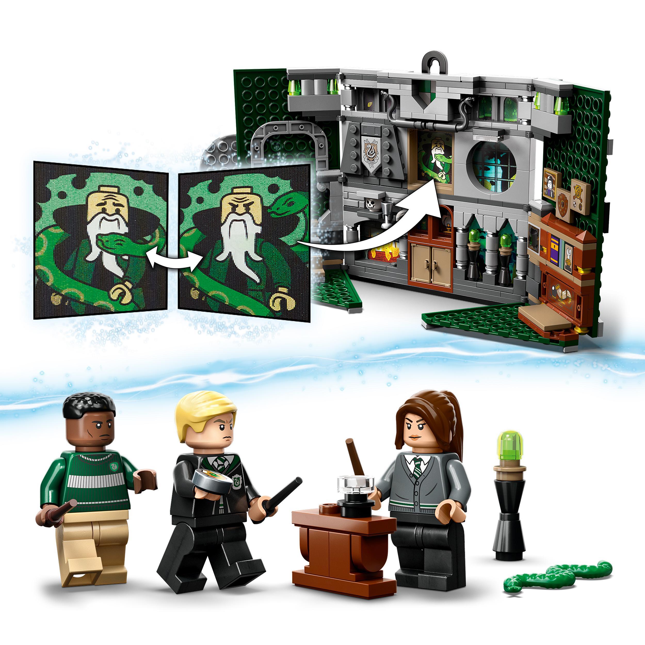Lego harry potter 76410 stendardo della casa serpeverde da parete, sala comune castello di hogwarts, giocattolo da collezione - LEGO® Harry Potter™