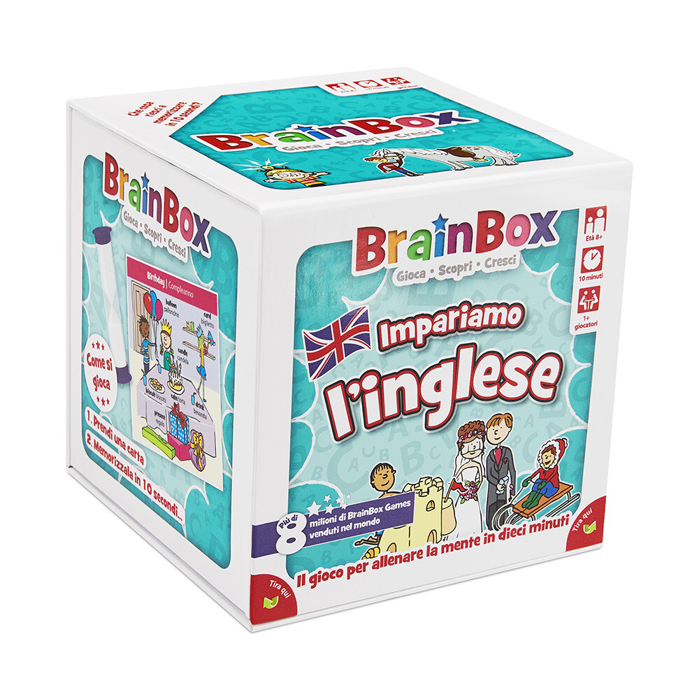 Asmodee - brainbox impariamo l'inglese, gioco di carte - 