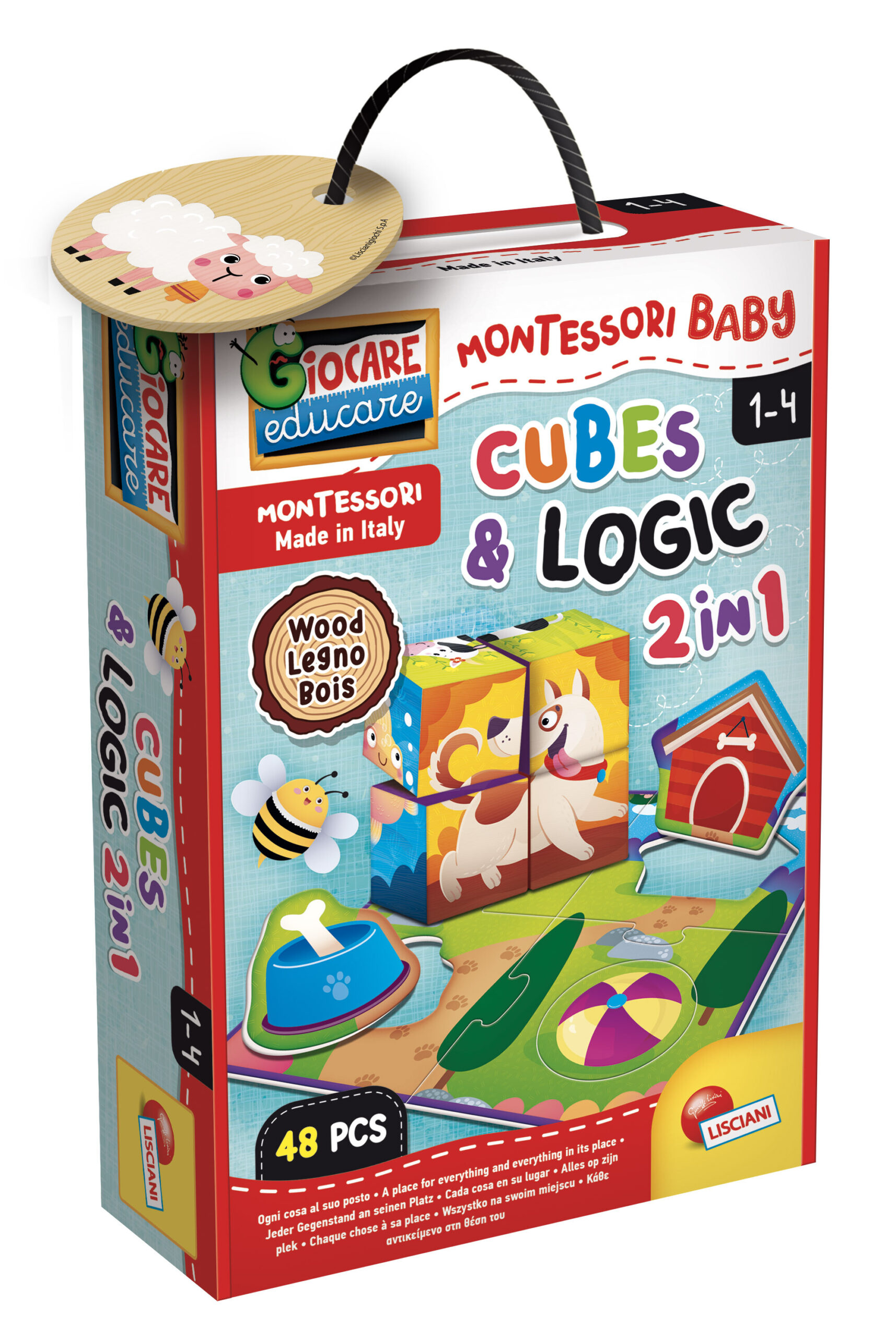 Montessoribaby  legno cubes and logic 2 in 1 - LISCIANI