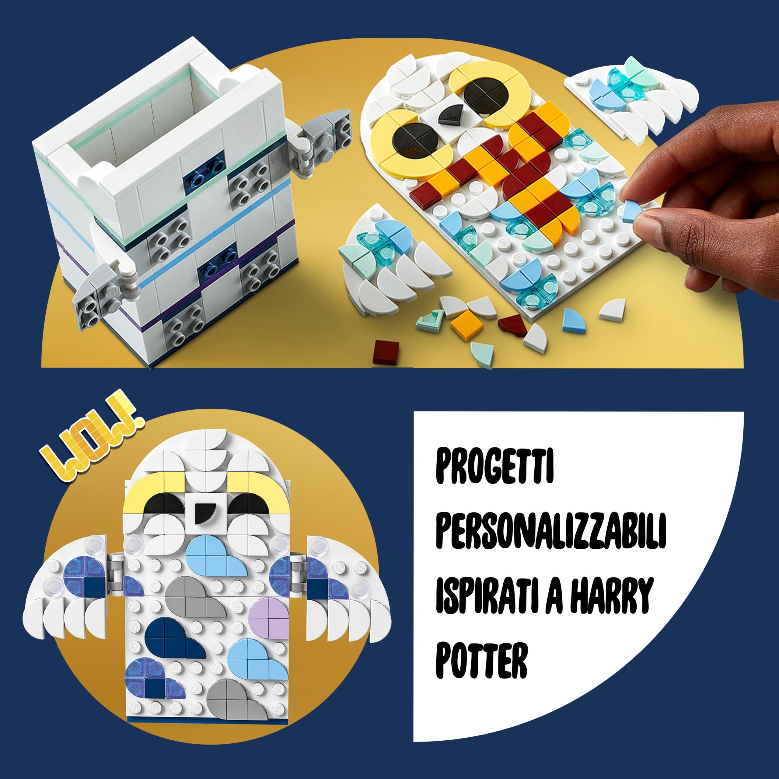 Lego dots 41809 portamatite di edvige, accessori da scrivania di harry potter con portapenne e portablocco, giochi per bambini - DOTS, LEGO® Harry Potter™