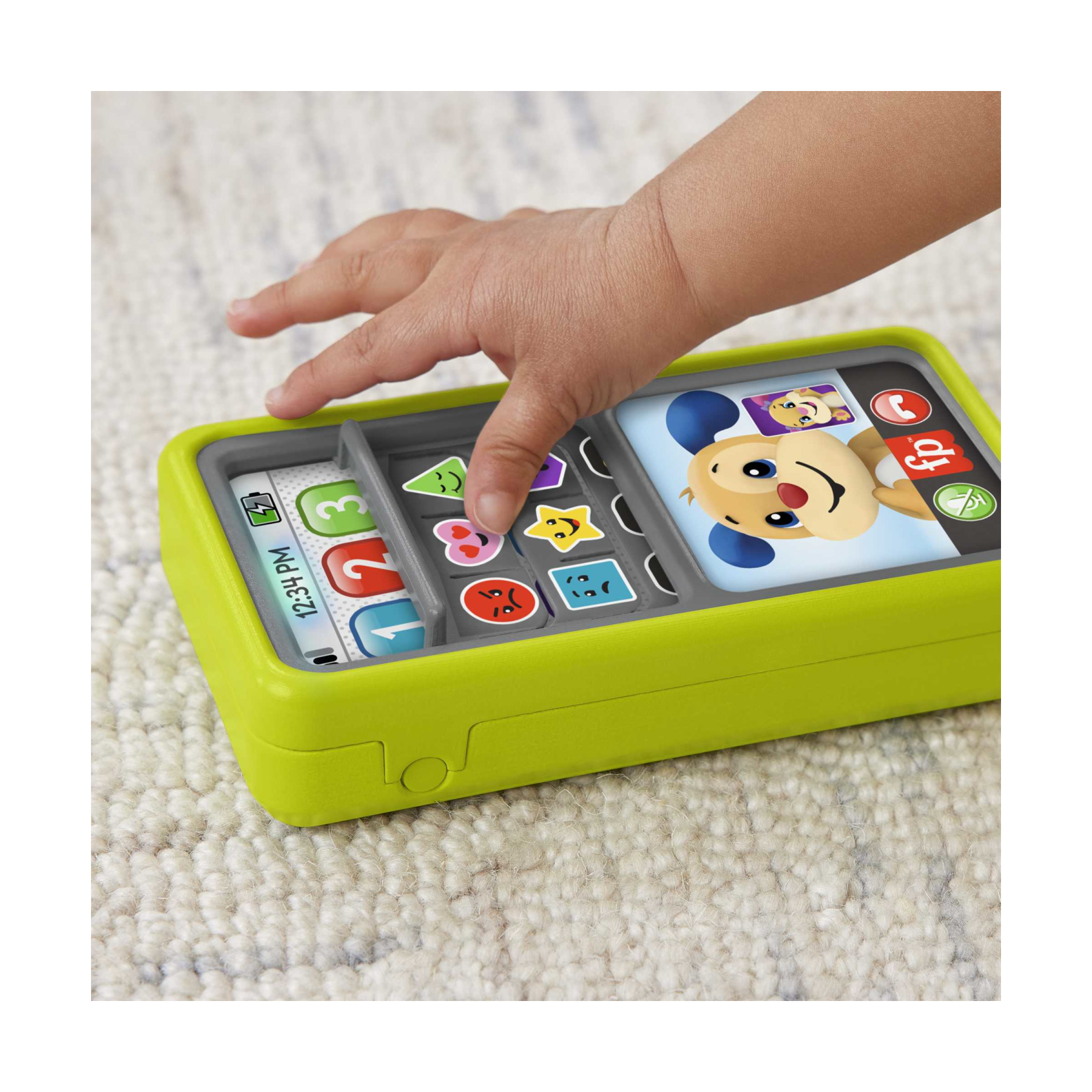 Fisher-price - smartphone scorri e impara, telefono giocattolo educativo con luci, musica e contenuti multilingue, giocattolo per bambini, 9-36 mesi, hnl45 - FISHER-PRICE