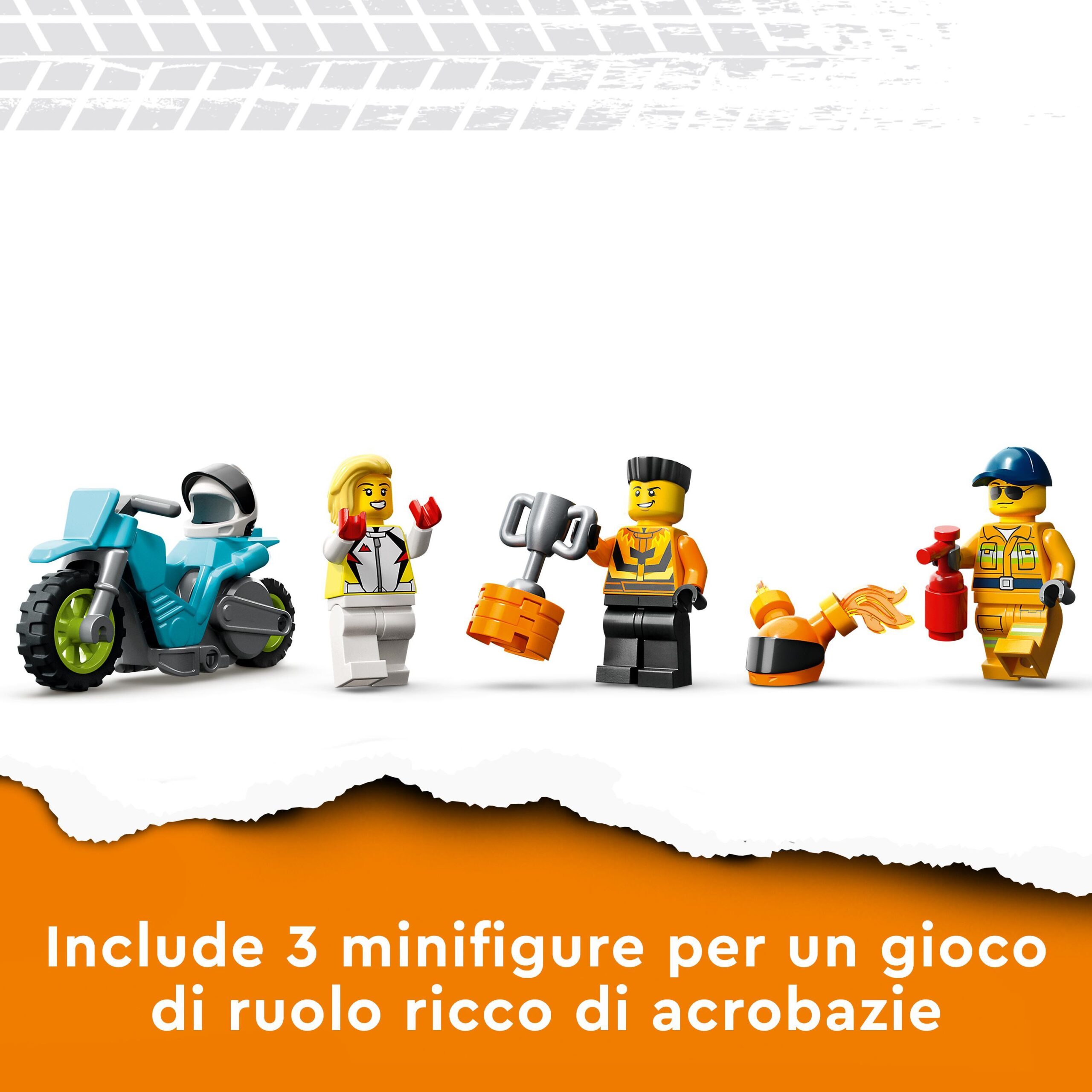 Lego city stuntz 60357 stunt truck: sfida dell'anello di fuoco, moto  giocattolo carica e vai, regalo divertente per bambini - Toys Center