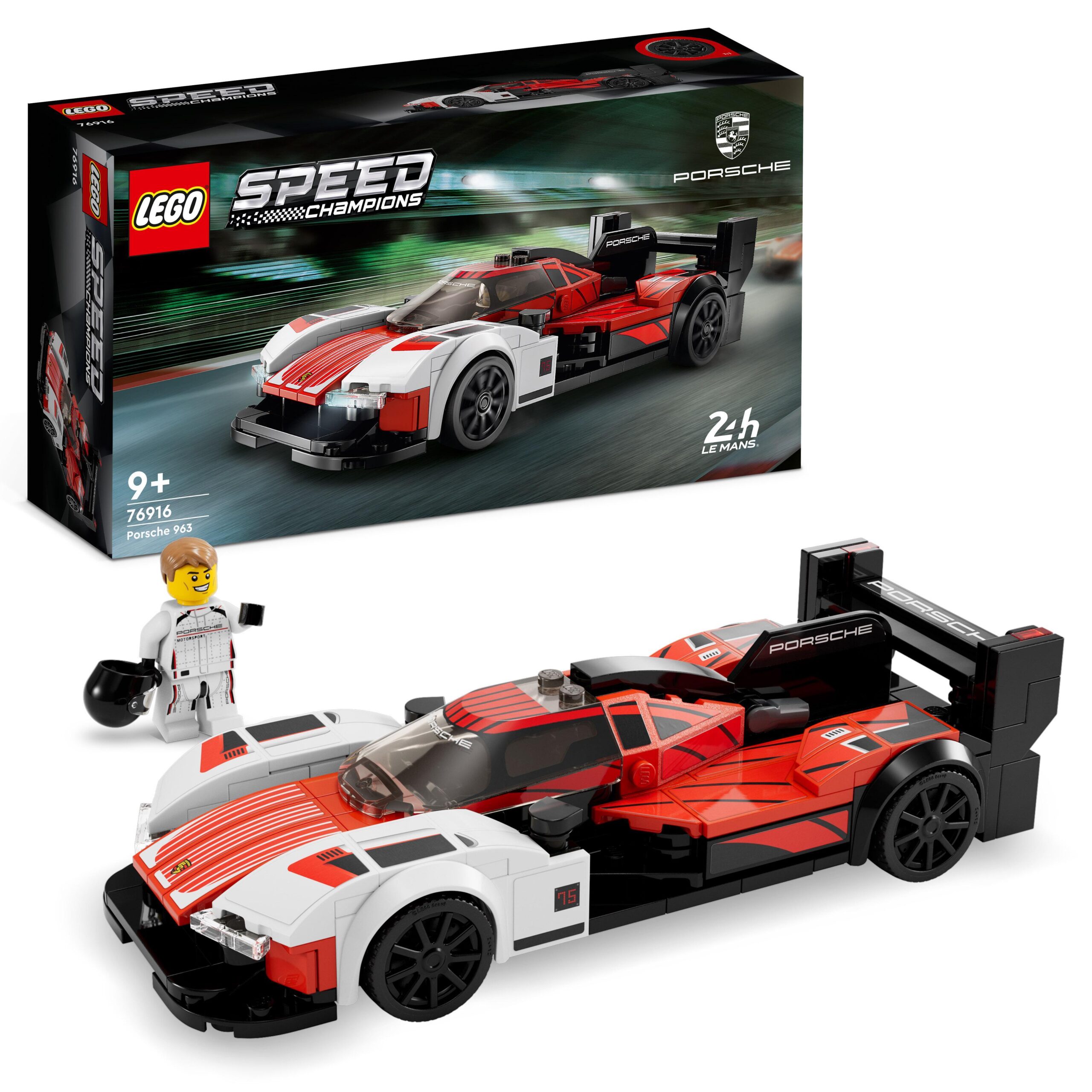 Lego speed champions 76916 porsche 963, modellino auto da costruire, macchina giocattolo per bambini, set da collezione 2023 - LEGO SPEED CHAMPIONS