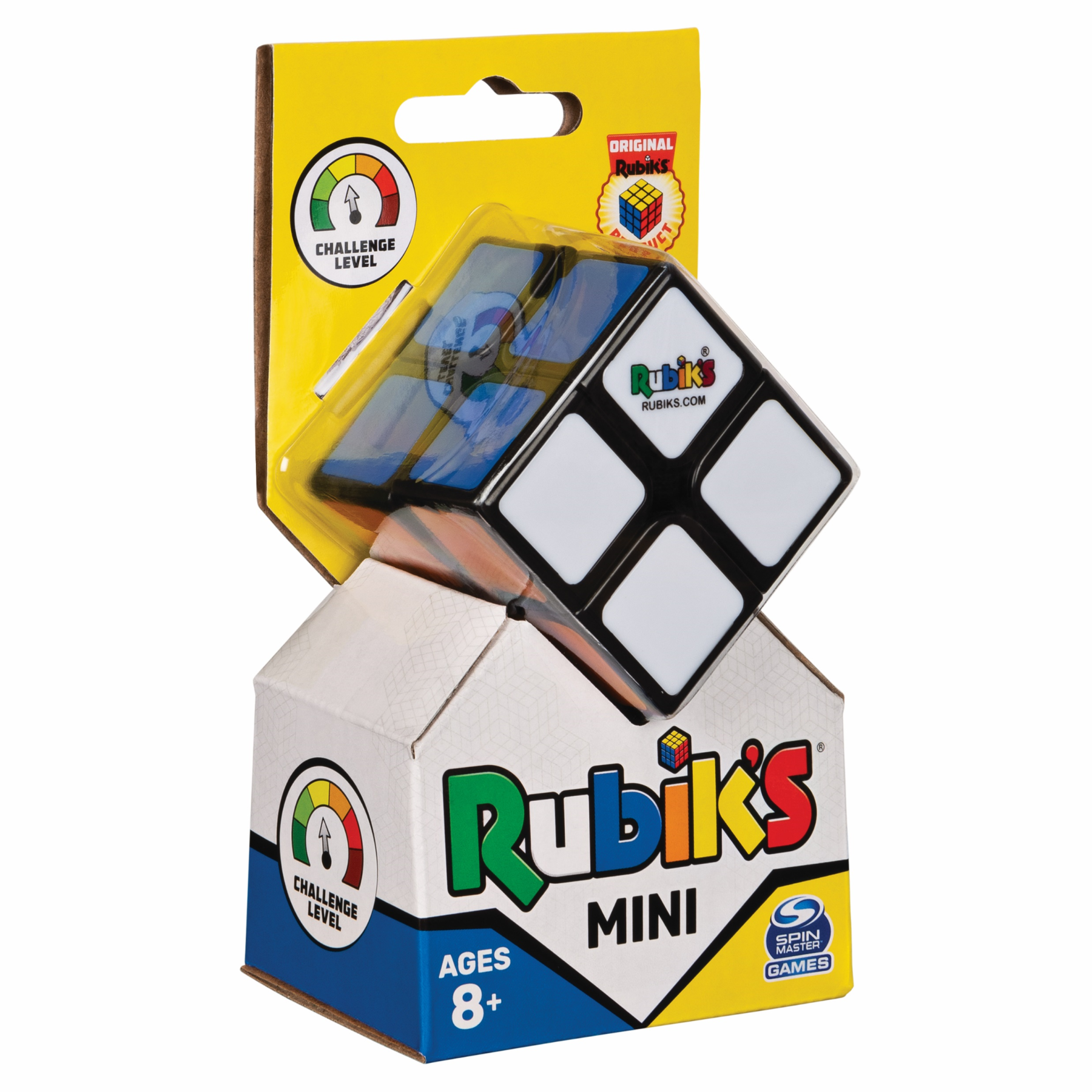 Il cubo di rubik's 2x2 mini, l'originale, con 2 strati da 4 cubi, rompicapo professionale a combinazione di colori, tascabile, adatto a bambini da 8+, - 