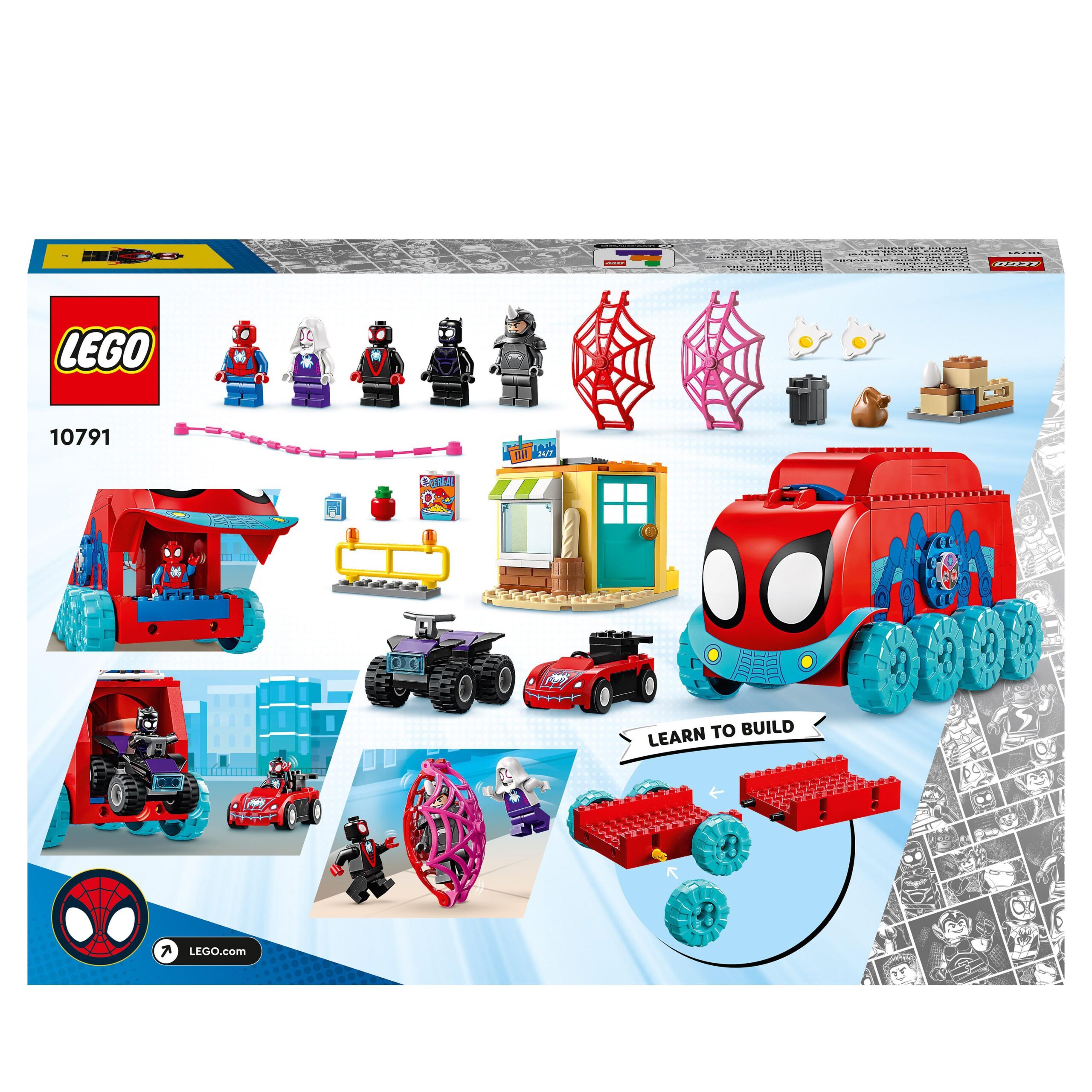 Lego marvel 10791 quartier generale mobile del team spidey, giochi per bambini 4+, serie spidey e i suoi fantastici amici - LEGO SUPER HEROES
