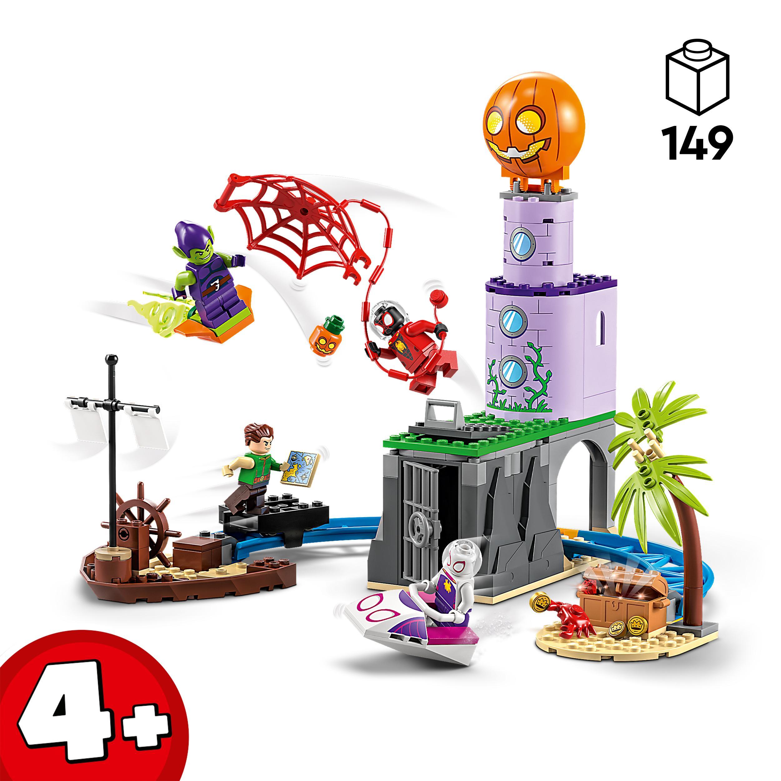 Lego marvel 10790 team spidey al faro del goblin, giochi per bambini dai 4 anni in su, serie spidey e i suoi fantastici amici - LEGO SUPER HEROES