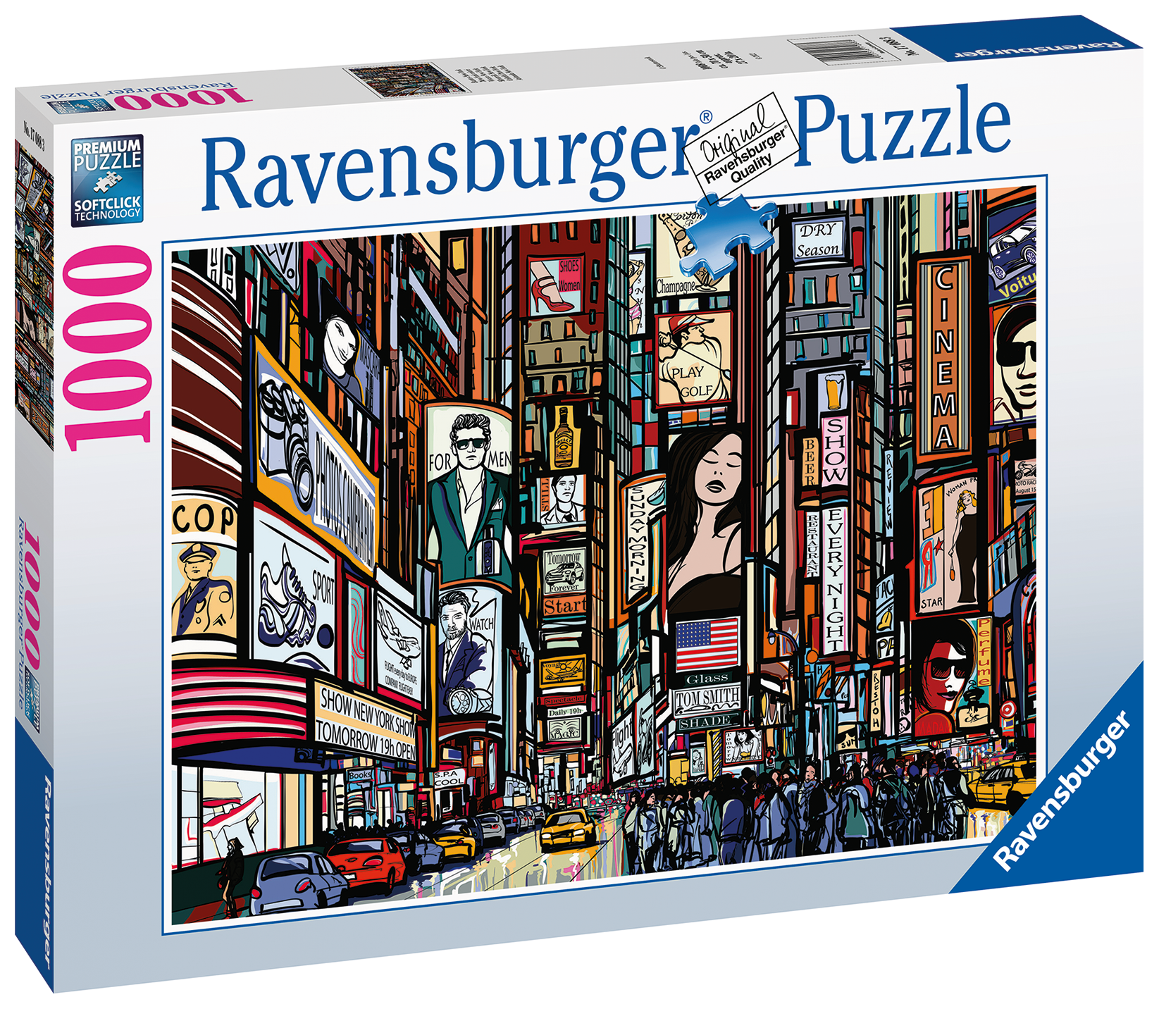 Ravensburger - puzzle vivace new york, 1000 pezzi, puzzle adulti - RAVENSBURGER