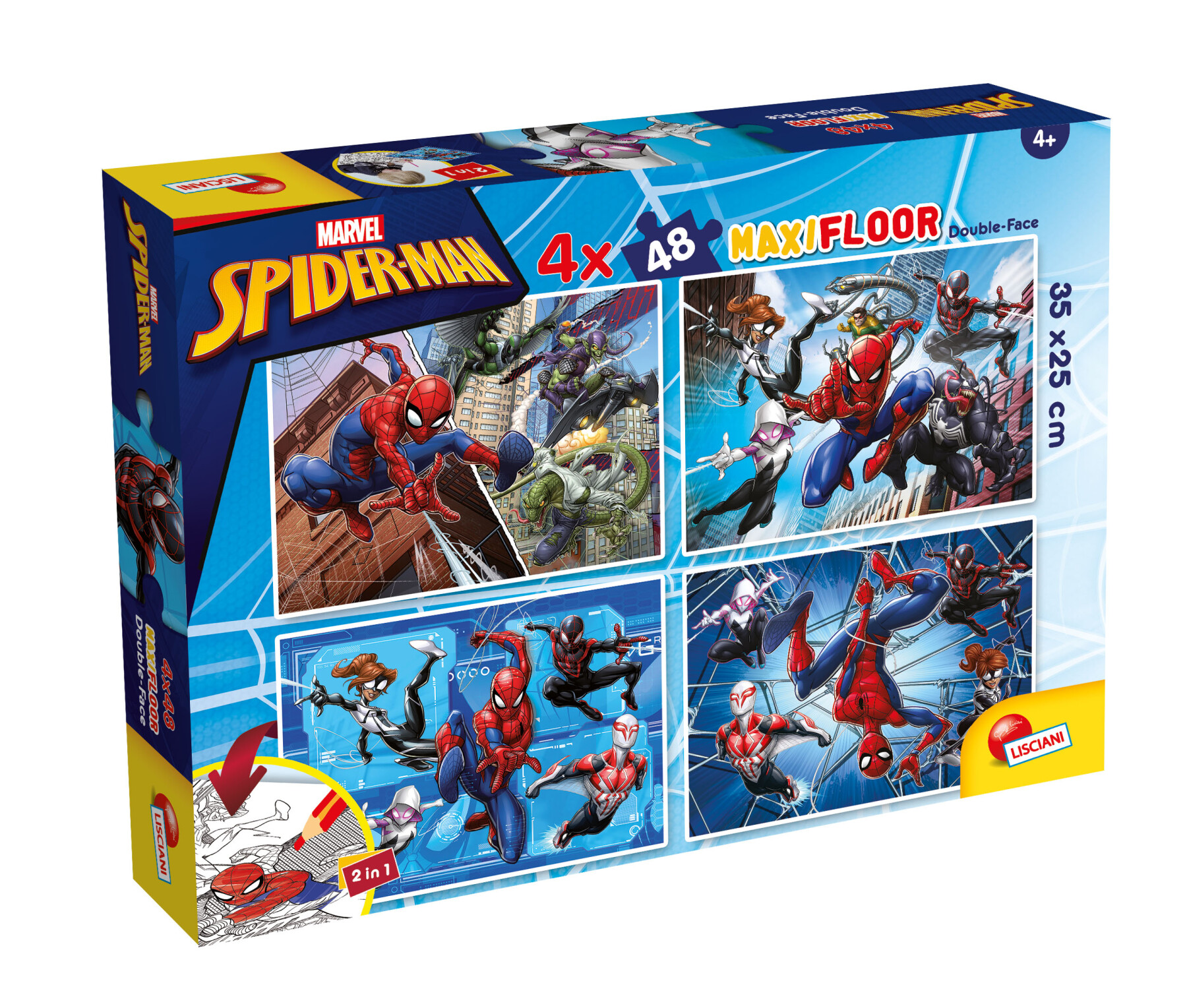 Marvel puzzle maxifloor 4 x 48  spiderman - LISCIANI, Avengers, Spiderman