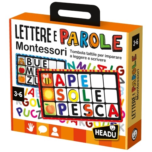 Lettere e parole montessori. tombola tattile per imparare a leggere e scrivere. montessori. 3-6 anni - HEADU