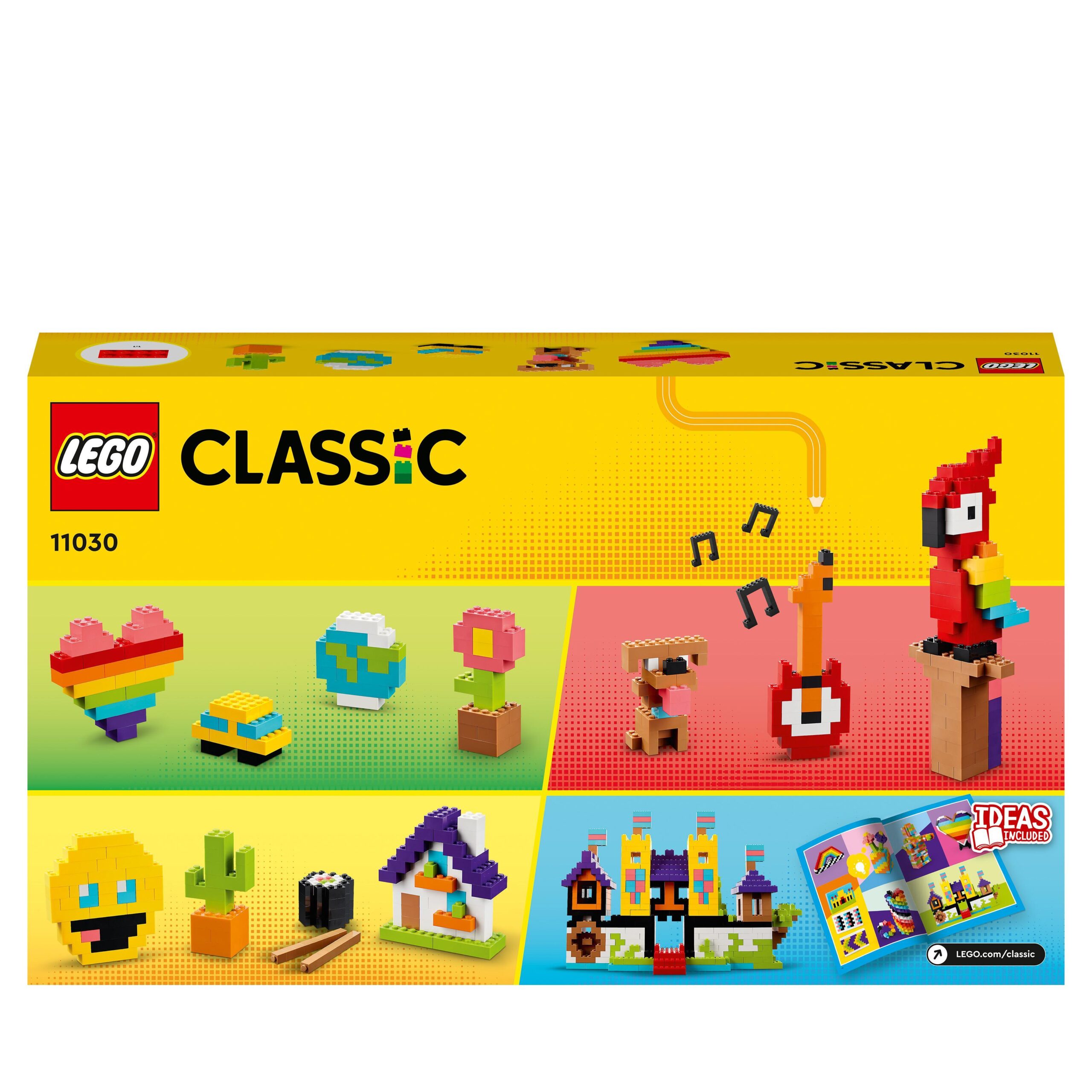 Lego classic 11030 tanti tanti mattoncini, set di costruzioni con emoji sorridente e altro, regalo creativo per bambini 5+ - LEGO CLASSIC
