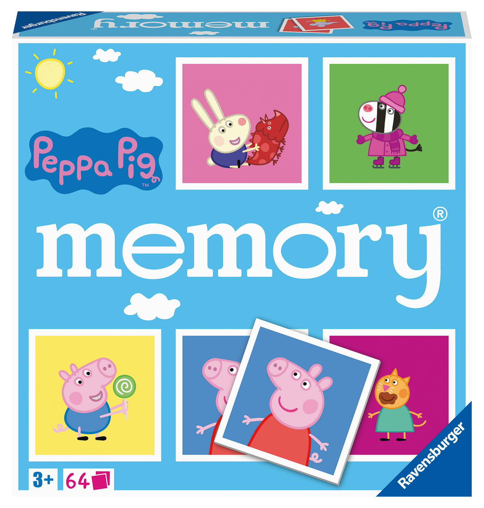 Ravensburger - memory® versione peppa pig, 64 tessere, gioco da tavolo, 3+ anni - PEPPA PIG, RAVENSBURGER