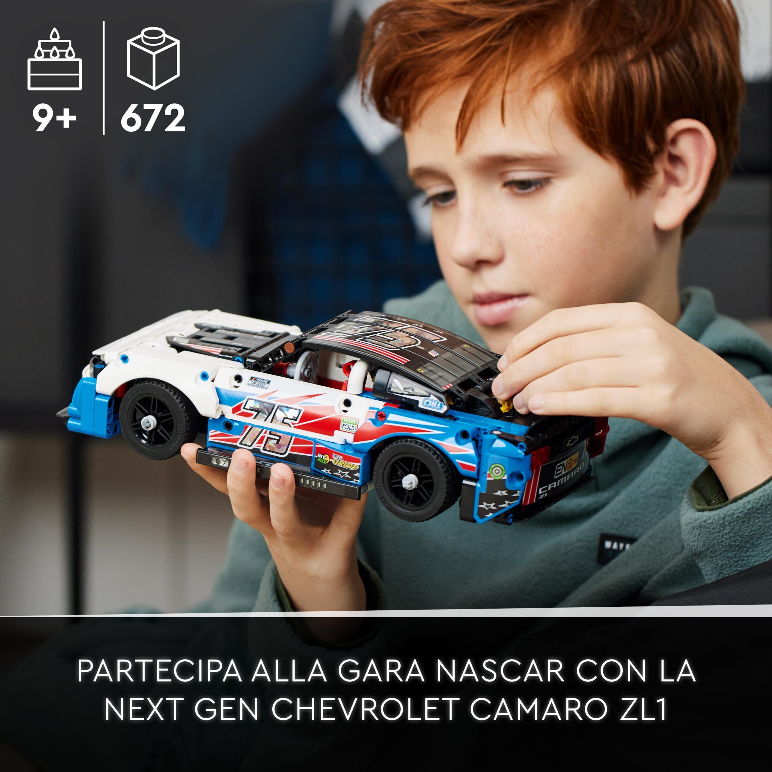 Lego technic 42153 nascar next gen chevrolet camaro zl1, modellino di auto da costruire, kit macchina giocattolo da collezione - LEGO TECHNIC, Lego