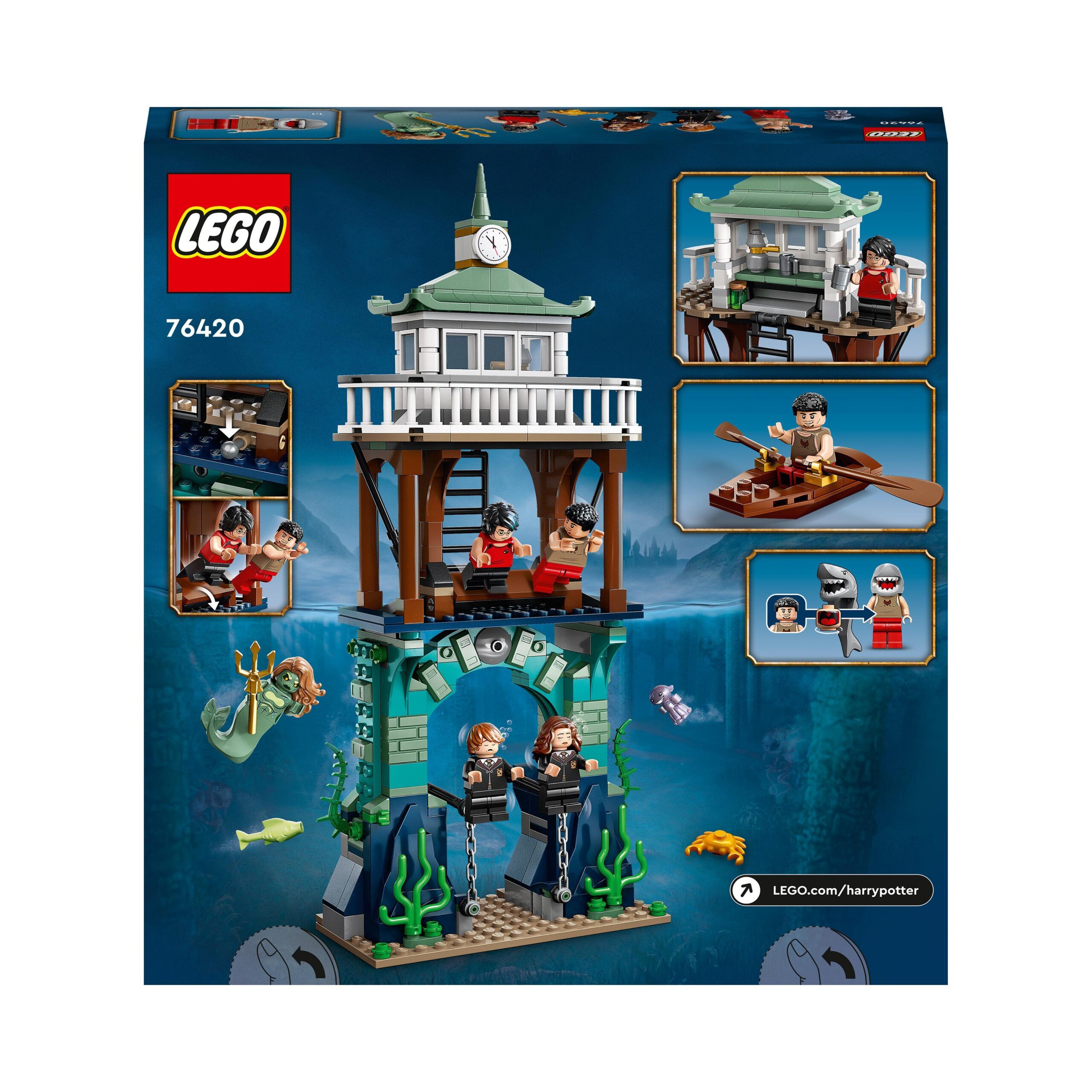 Lego harry potter 76420 torneo dei tremaghi: il lago nero, giochi per bambini e bambine con barca giocattolo e 5 minifigure - Harry Potter, LEGO® Harry Potter™