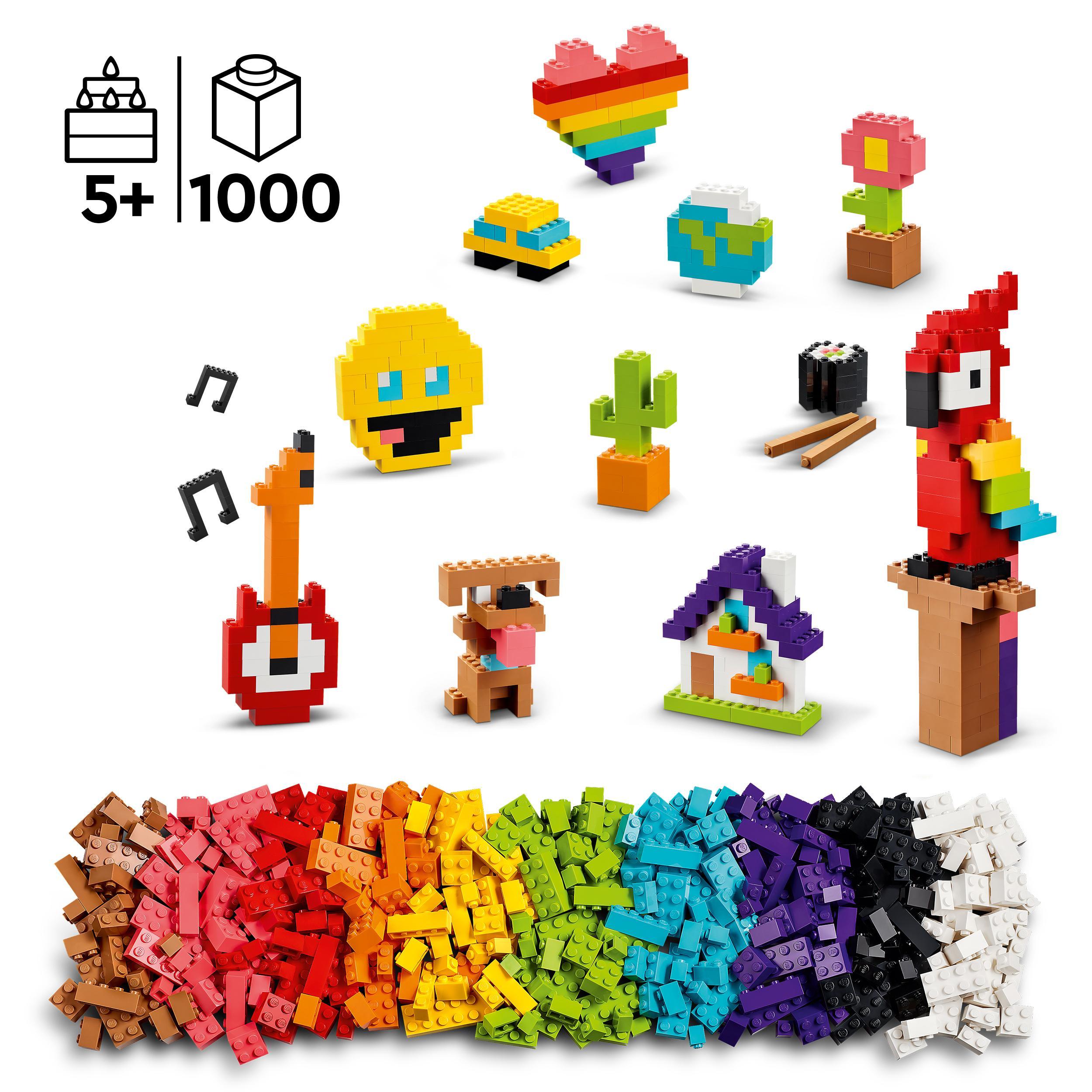 Lego classic 11030 tanti tanti mattoncini, set di costruzioni con emoji sorridente e altro, regalo creativo per bambini 5+ - LEGO CLASSIC