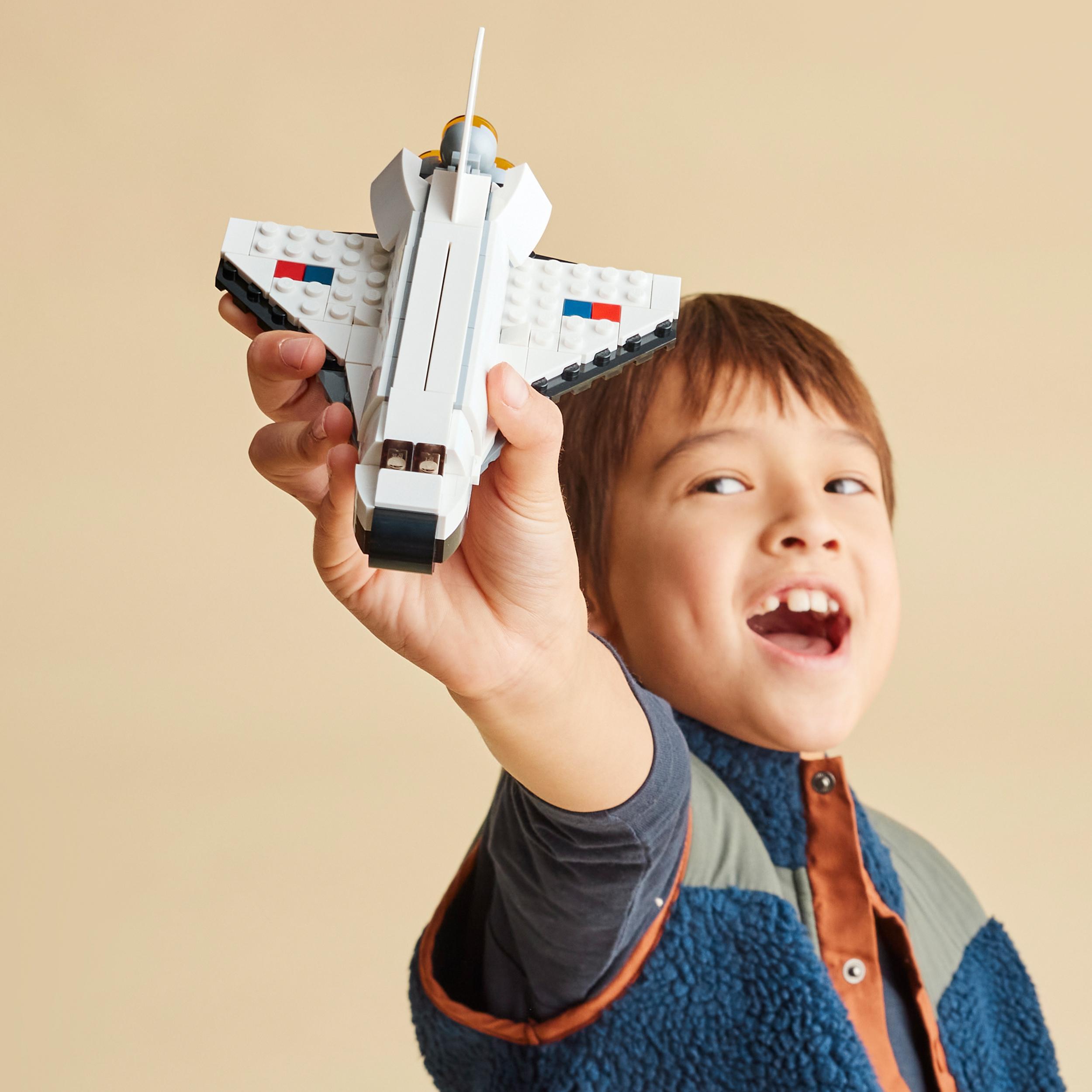 Lego creator 31134 space shuttle, set 3 in1 con astronauta e astronave giocattolo, giochi per bambini 6+ idea regalo creativa - LEGO CREATOR