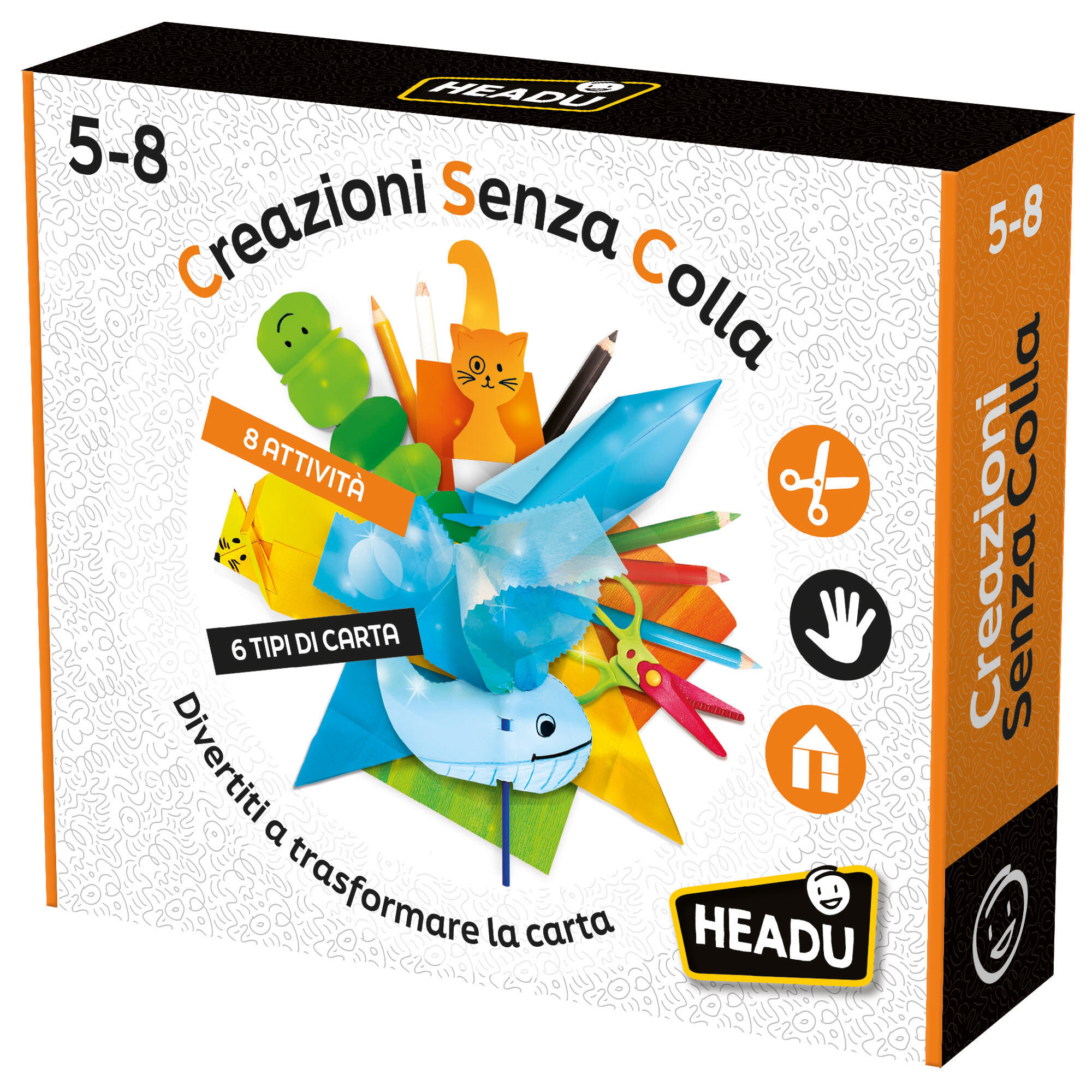 Creazioni senza colla. scopri e trasforma la carta! handmade creations.  4-8 anni - HEADU