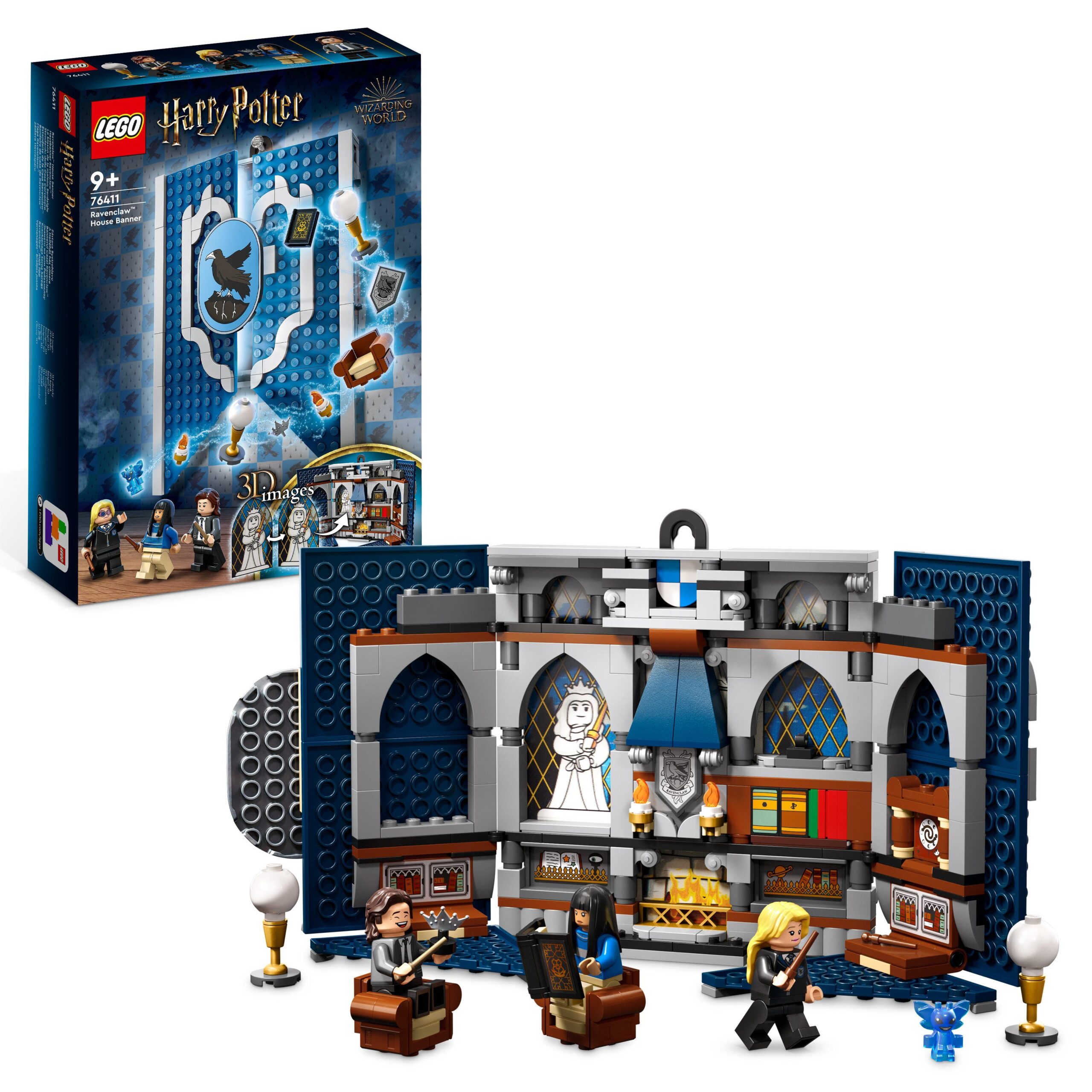 Lego harry potter 76411 stendardo della casa corvonero da parete, sala comune castello di hogwarts, giocattolo da collezione - LEGO® Harry Potter™