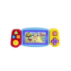 Fisher-price - console gira e impara, videogioco finto per bambini ai primi passi, con luci, suoni e canzoni educative, versione multilingue, giocattolo per bambini, 9-36 mesi, hnl52 - FISHER-PRICE