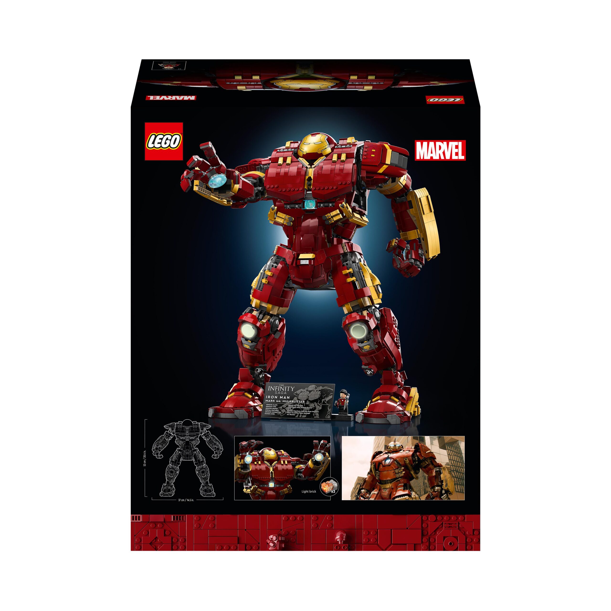 Lego marvel 76210 hulkbuster, grande mech mk44 del supereroe iron man da avengers age of ultron con minifigure di tony stark - LEGO SUPER HEROES