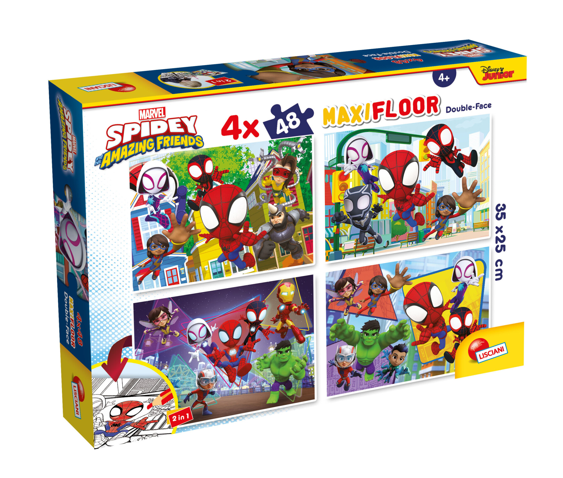 Marvel puzzle df maxi  floor 4 x 48 spidey - LISCIANI, SPIDEY