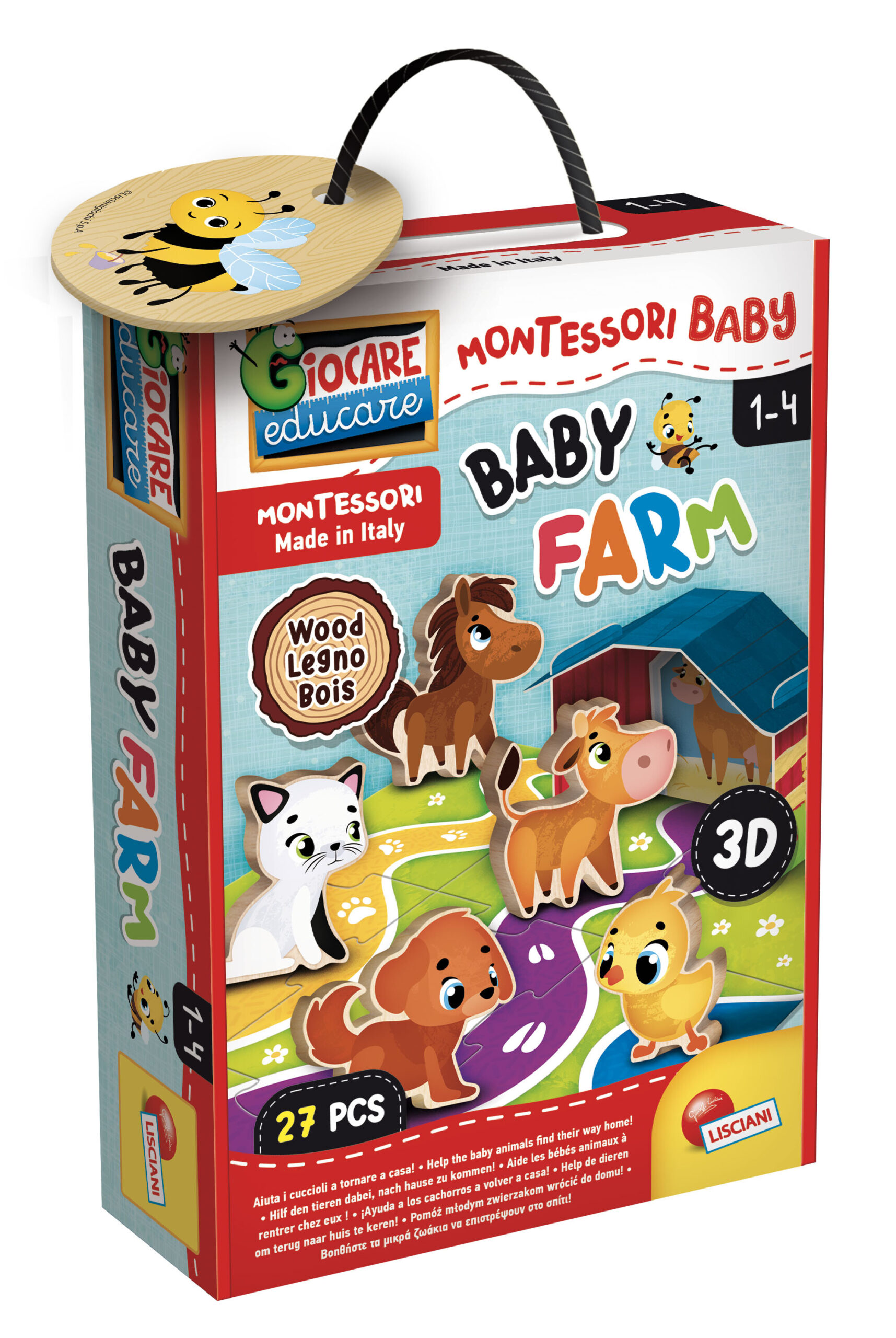 Montessori baby legno baby farm - LISCIANI