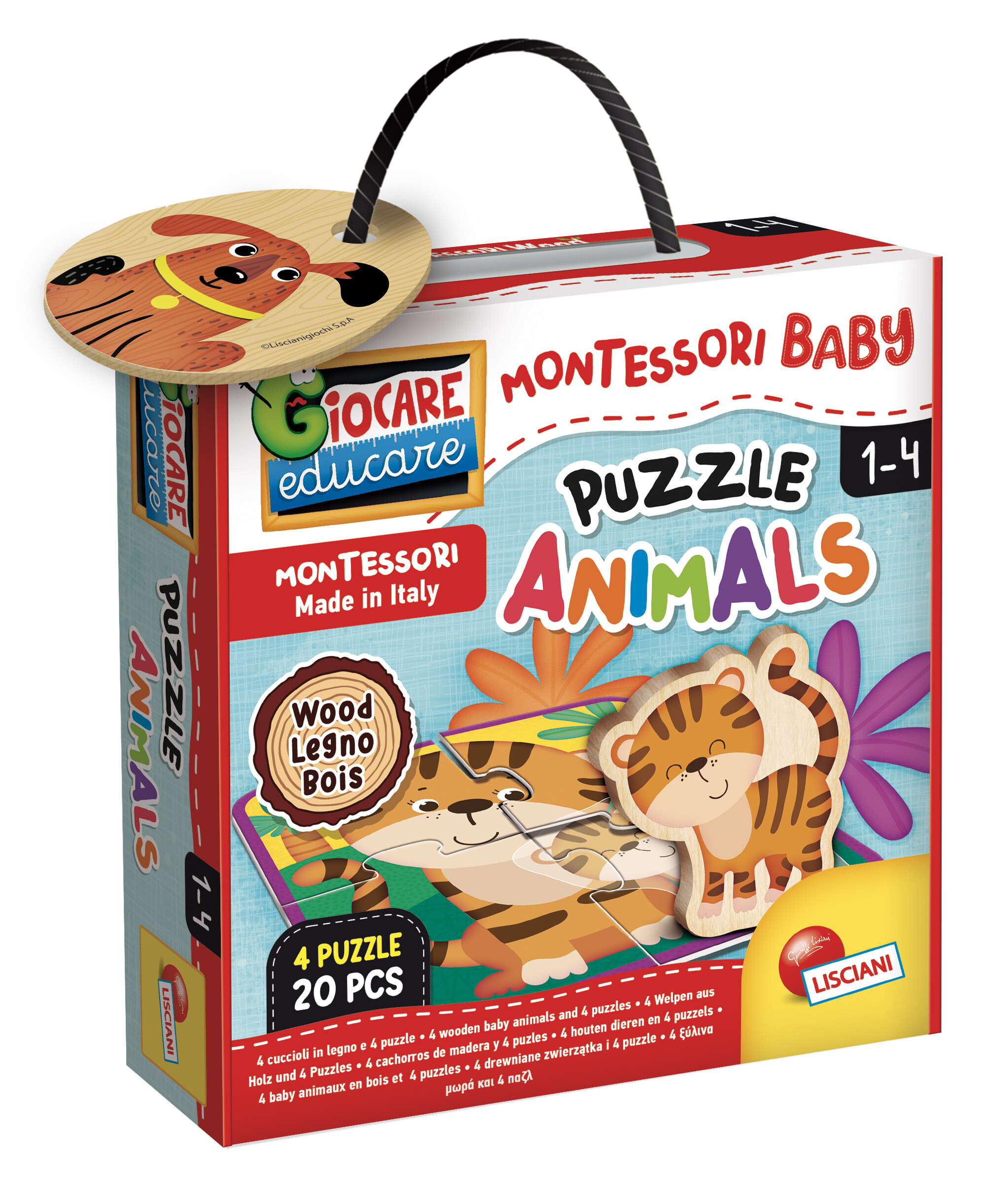 Montessori baby legno puzzle animals - LISCIANI