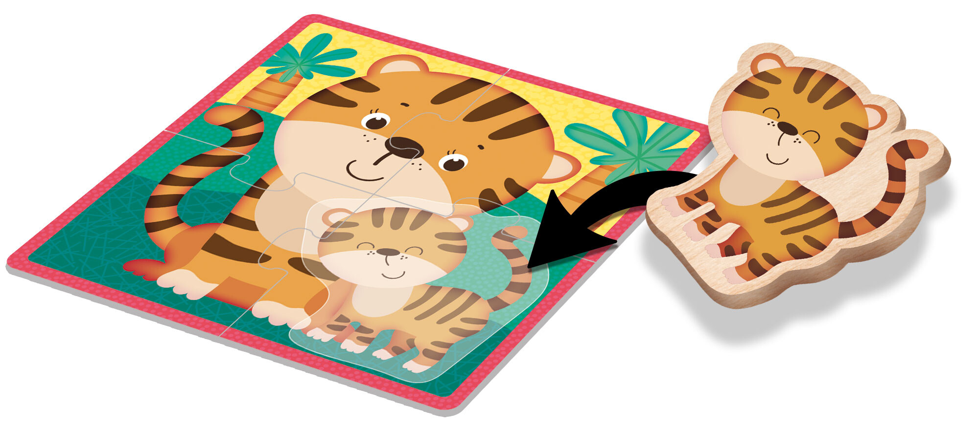 Montessori baby legno puzzle animals - LISCIANI