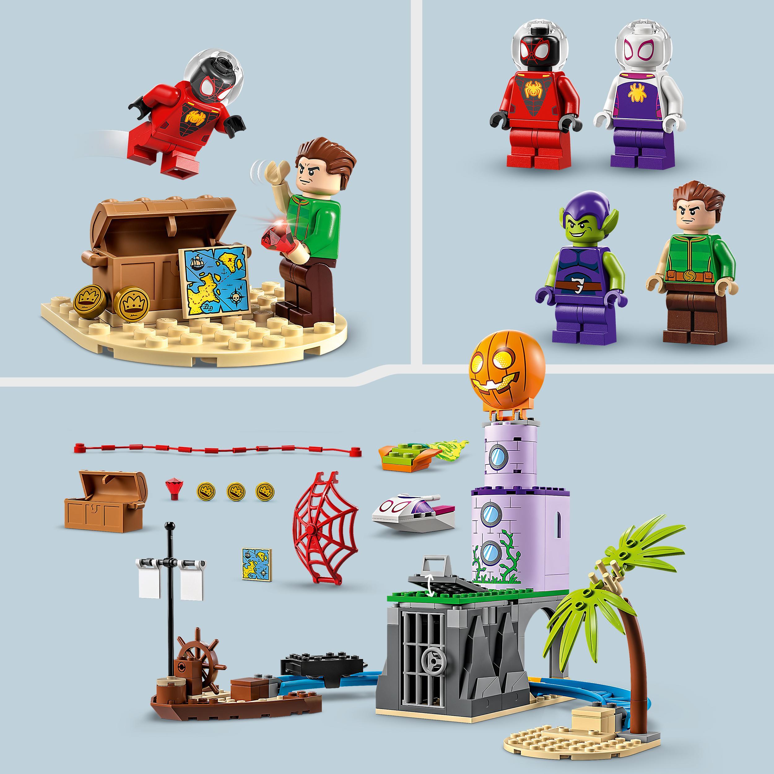 Lego marvel 10790 team spidey al faro del goblin, giochi per bambini dai 4 anni in su, serie spidey e i suoi fantastici amici - LEGO SUPER HEROES
