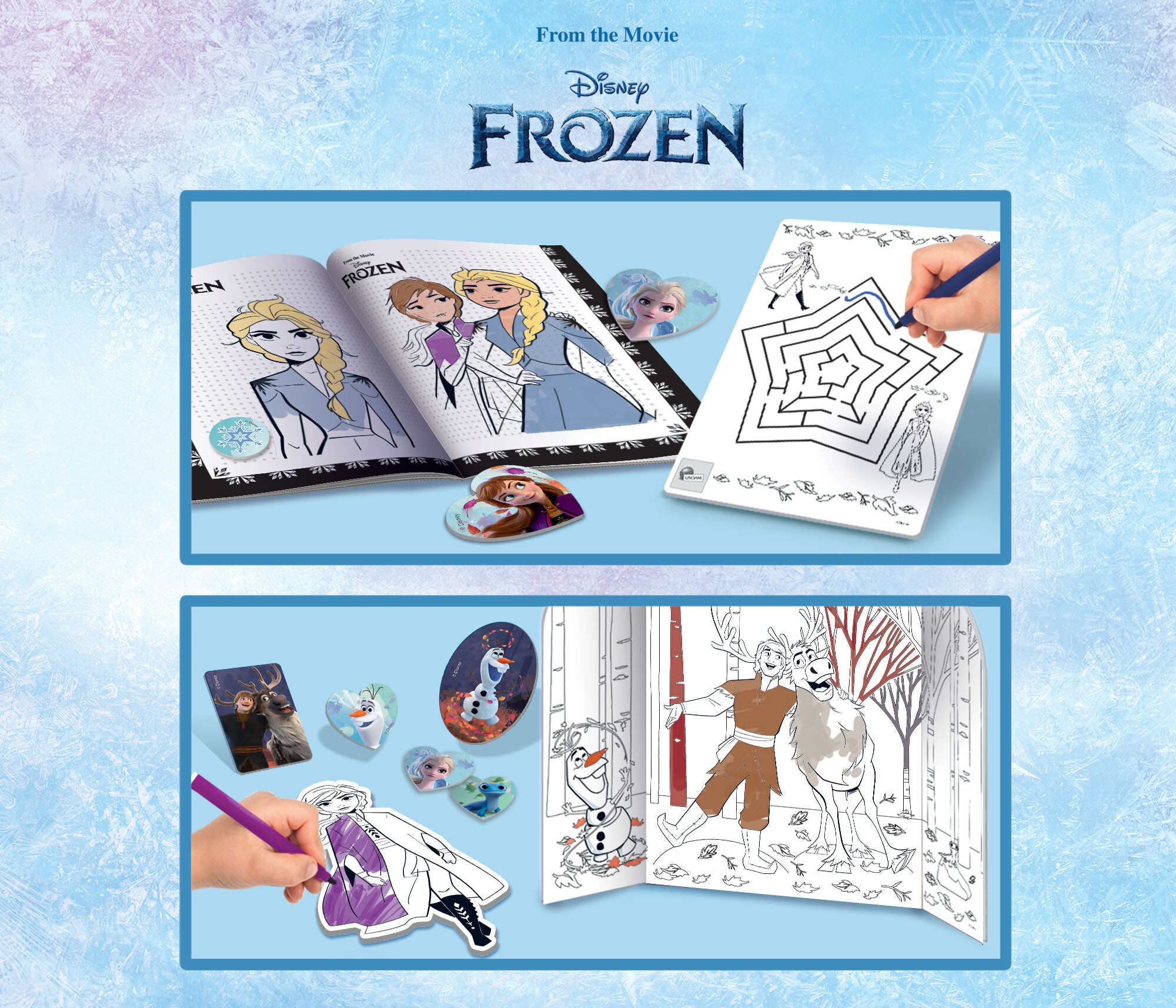 Frozen zainetto coloring and drawing school - DISNEY PRINCESS, LISCIANI, Frozen