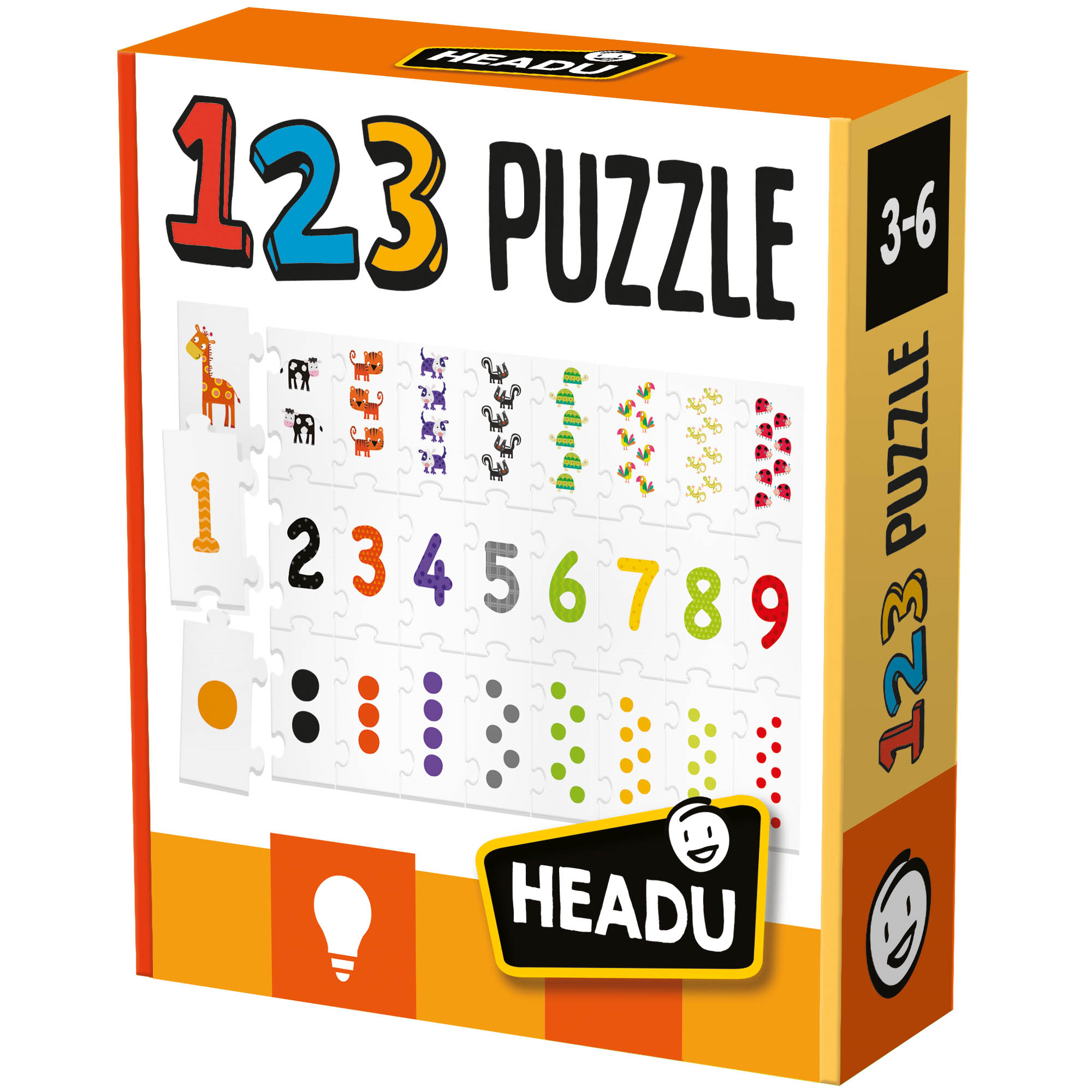 123 puzzle. numeri e quantità in sequenza! s.t.e.m. 3-6 anni - HEADU