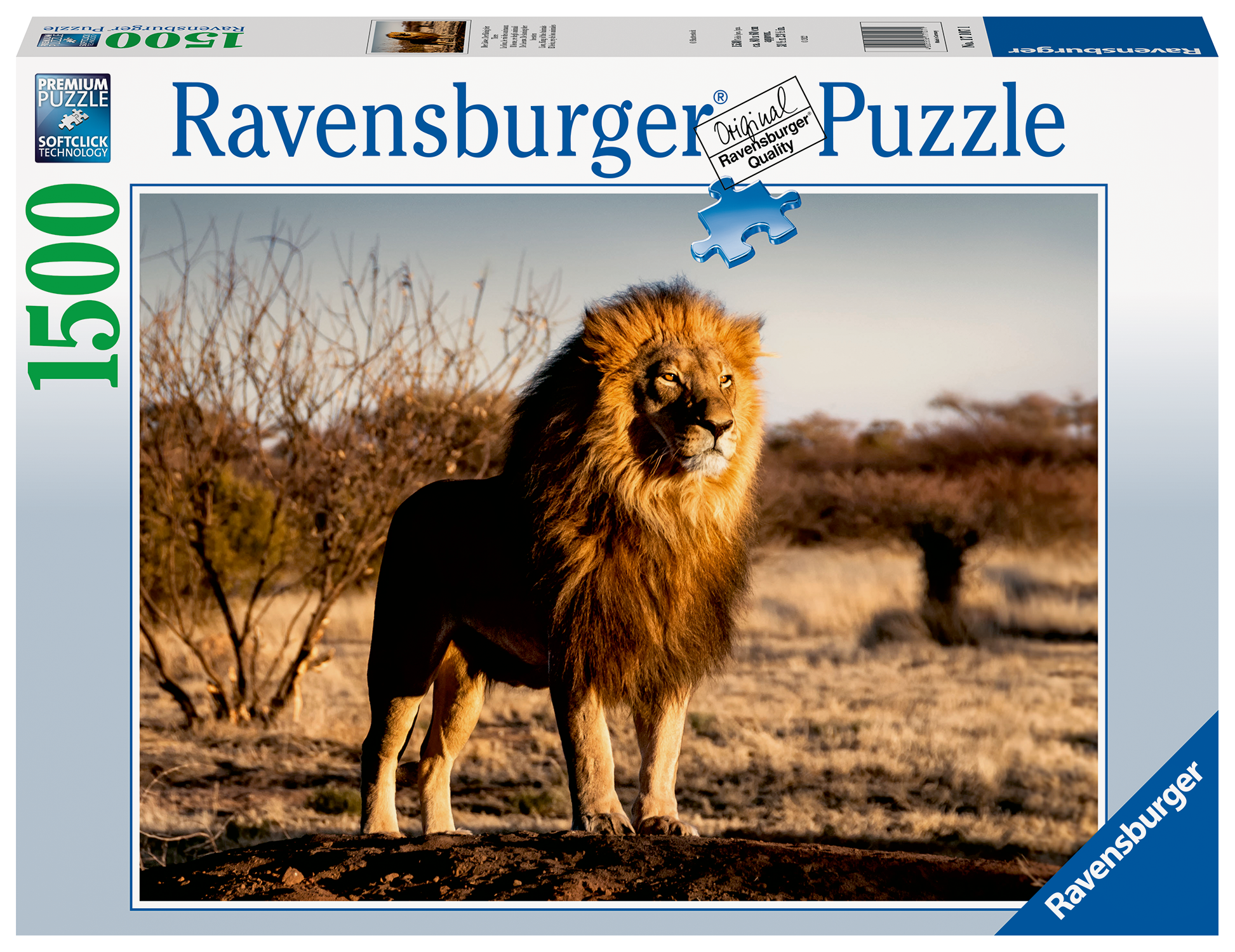 Ravensburger - puzzle il leone, re degli animali, 1500 pezzi, puzzle adulti - RAVENSBURGER